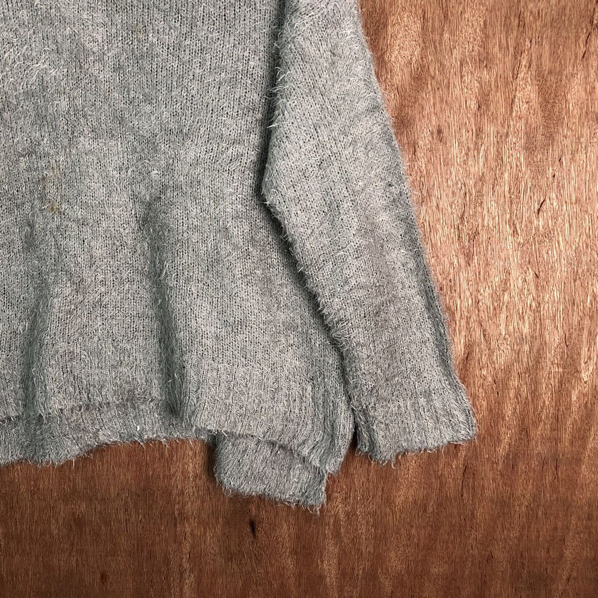 City Streets × Homespun Knitwear × Japanese Brand Lespair Grey Shag Shaggy Fur Mohair Knitwear #6545 Size XL / US 12-14 / IT 48-50 - 5 Thumbnail
