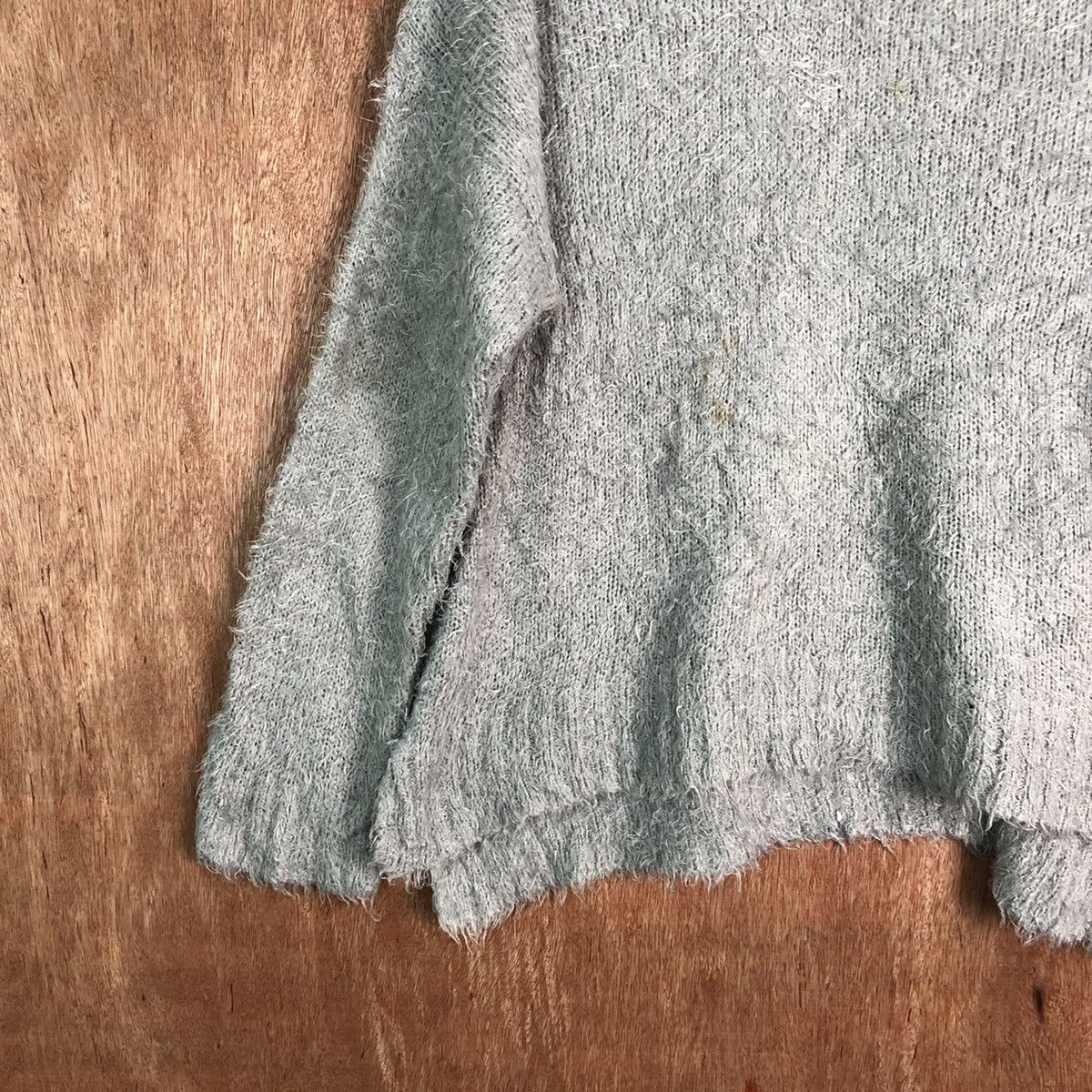 City Streets × Homespun Knitwear × Japanese Brand Lespair Grey Shag Shaggy Fur Mohair Knitwear #6545 Size XL / US 12-14 / IT 48-50 - 4 Thumbnail