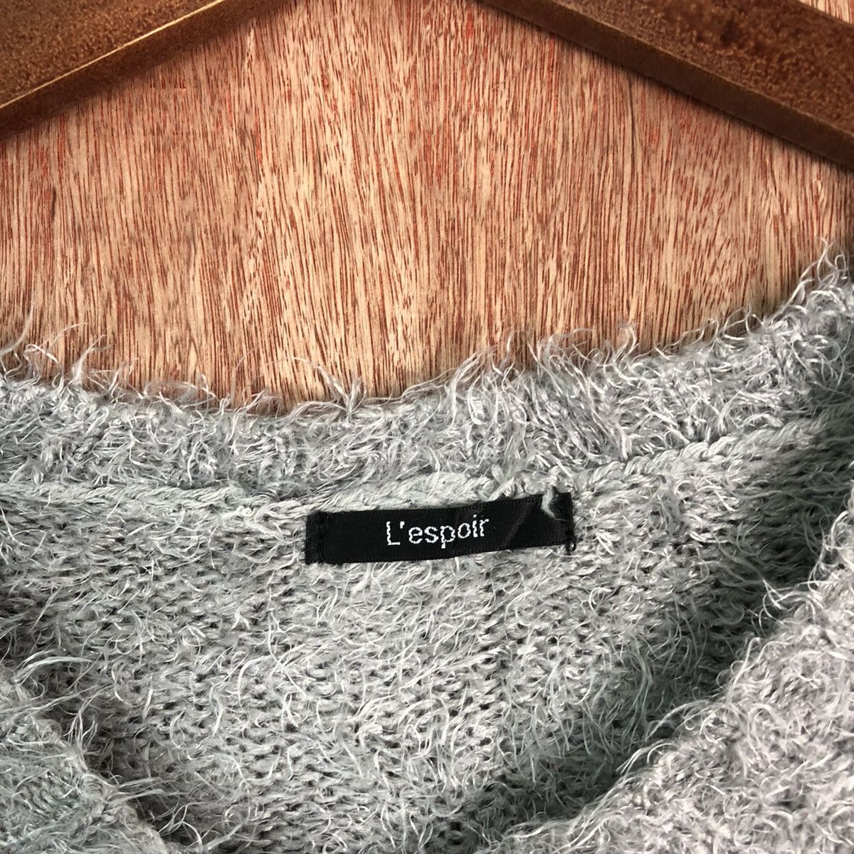 City Streets × Homespun Knitwear × Japanese Brand Lespair Grey Shag Shaggy Fur Mohair Knitwear #6545 Size XL / US 12-14 / IT 48-50 - 7 Thumbnail