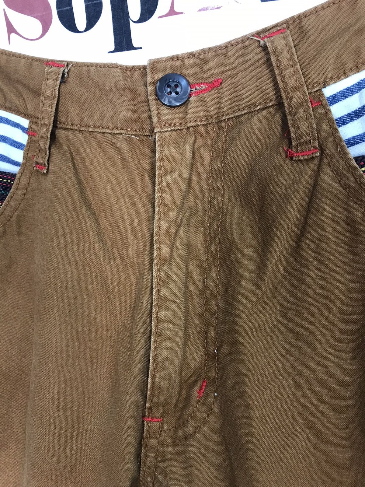 Japanese Brand Vintage Dominate Handcrafted Jeans Design Art Striped Pocket Size US 30 / EU 46 - 6 Thumbnail