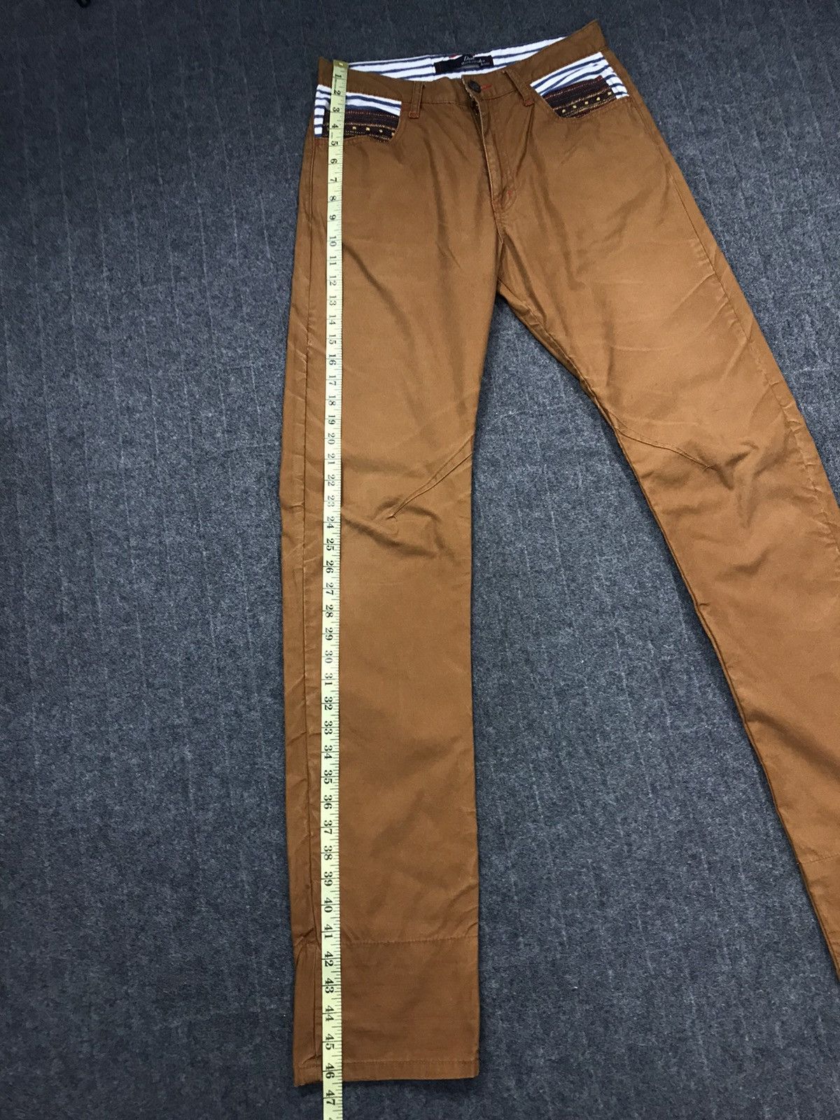 Japanese Brand Vintage Dominate Handcrafted Jeans Design Art Striped Pocket Size US 30 / EU 46 - 19 Thumbnail