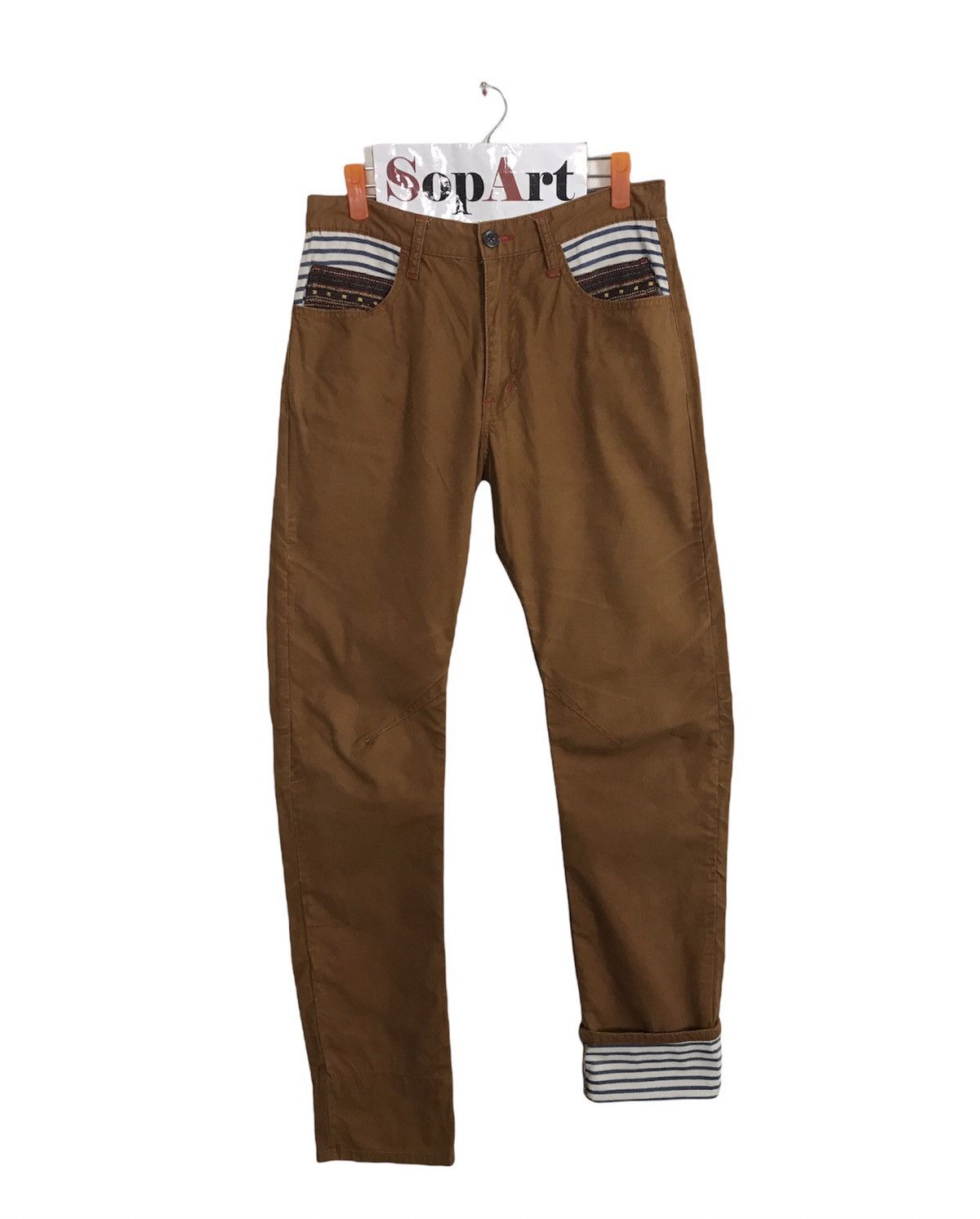 Japanese Brand Vintage Dominate Handcrafted Jeans Design Art Striped Pocket Size US 30 / EU 46 - 1 Thumbnail