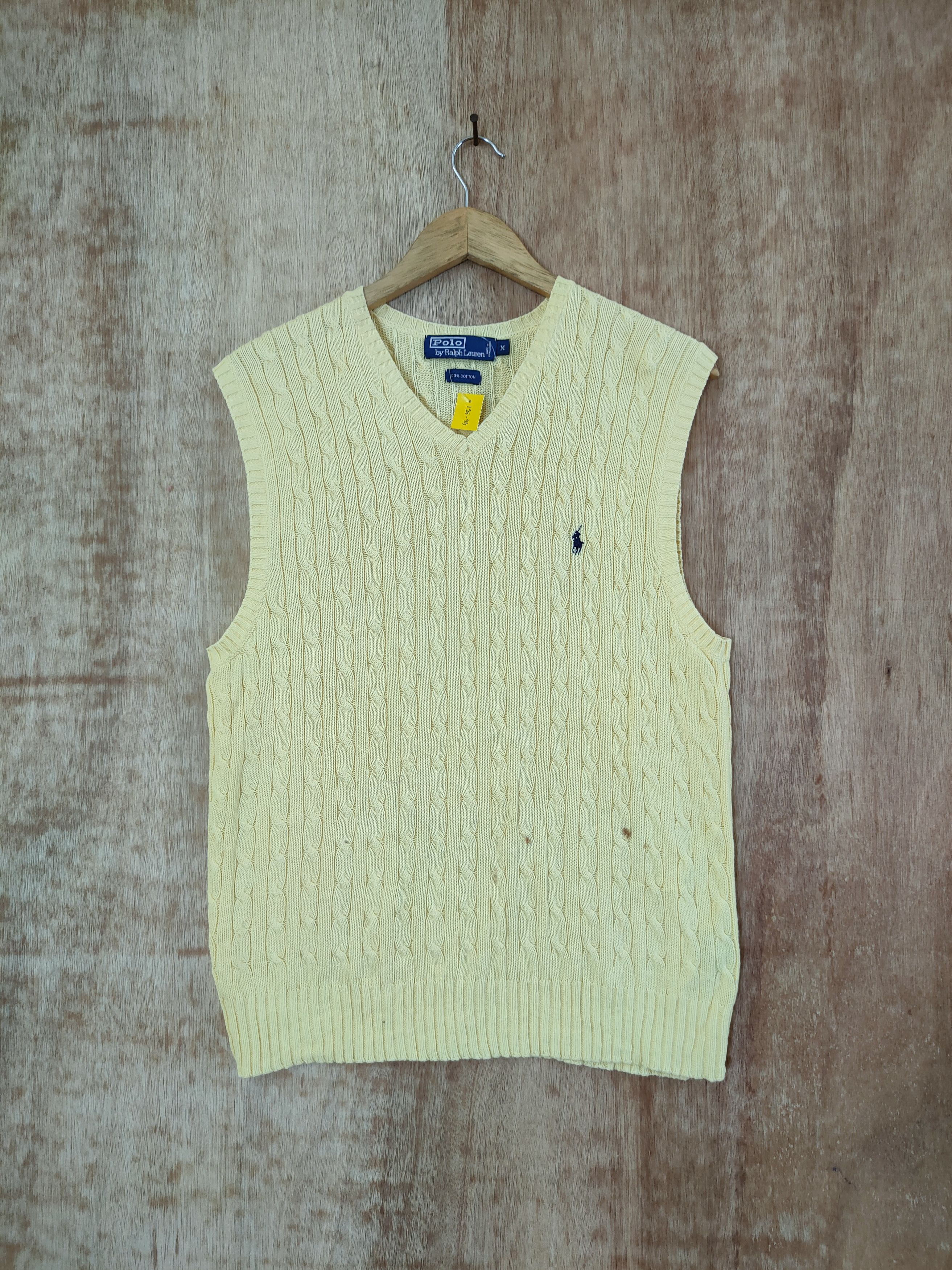 Polo Ralph Lauren D Polo Ralph Lauren vest knitwear yellow #46-561 Size US M / EU 48-50 / 2 - 1 Thumbnail