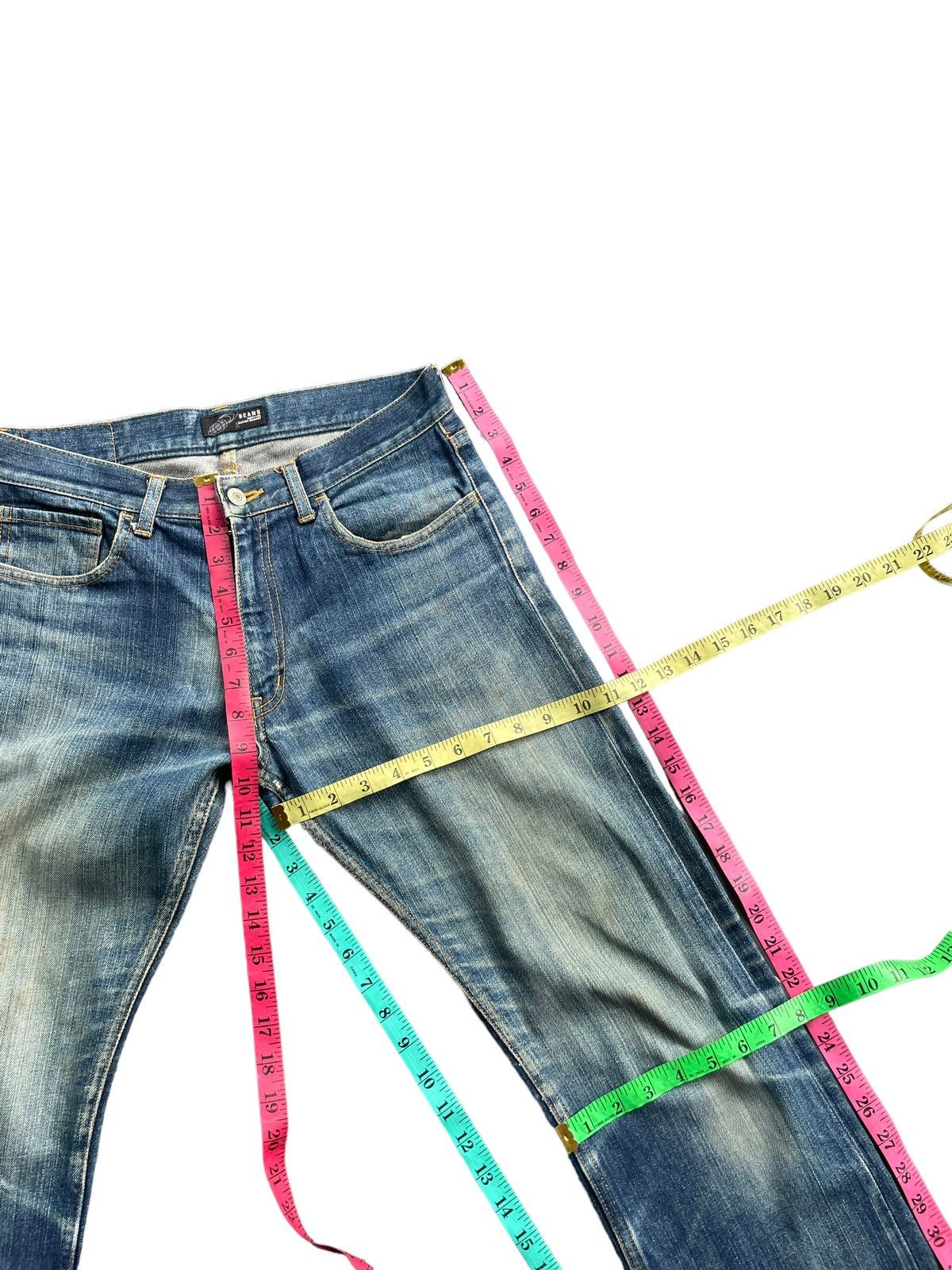 Beams Plus × Japanese Brand Vintage Beams Faded & Distresed Denim Size US 31 - 20 Thumbnail
