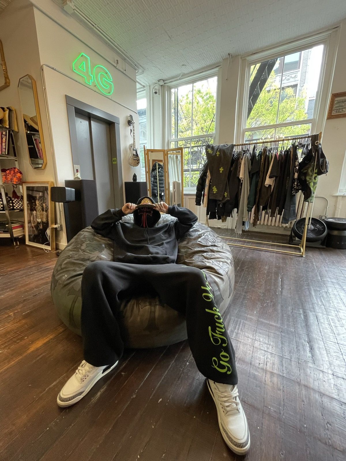 CHROME HEARTS XXXL OVERSIZED CHAIR BEANBAG LEATHER CROSS
