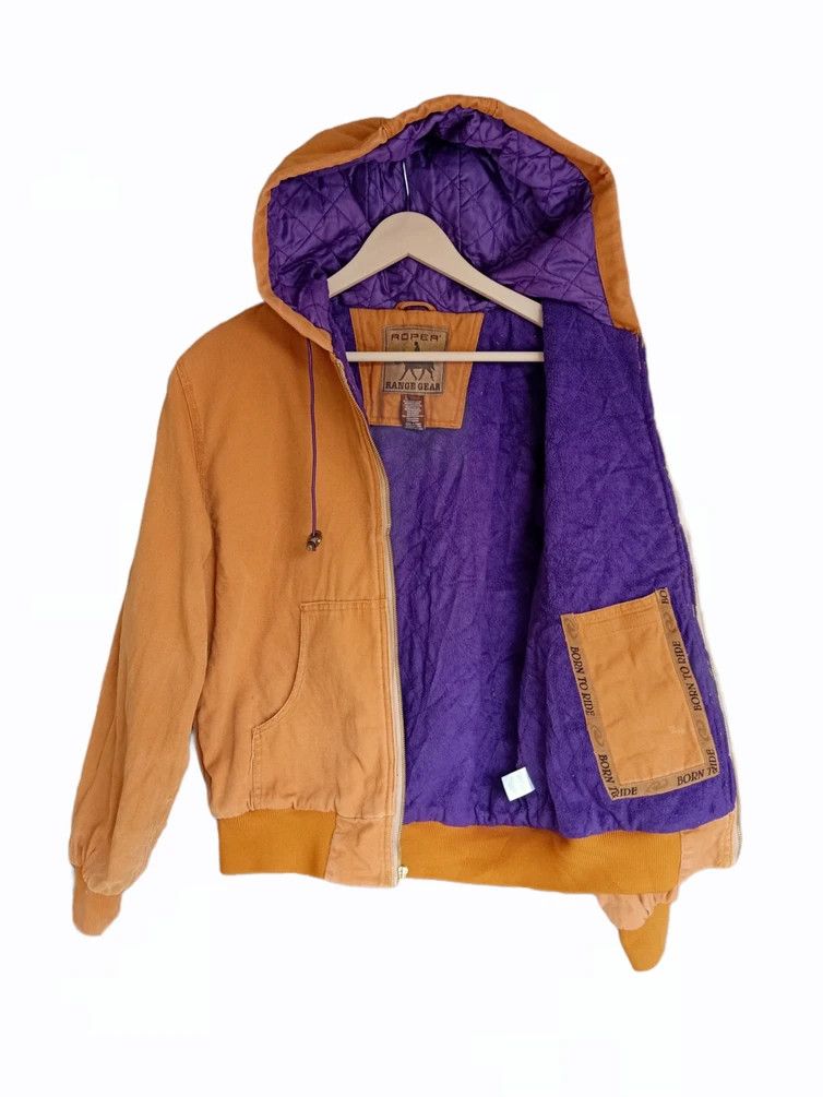 image of Roper Range Gear Zipper Hooded in Brown/Orange, Men's (Size Small)