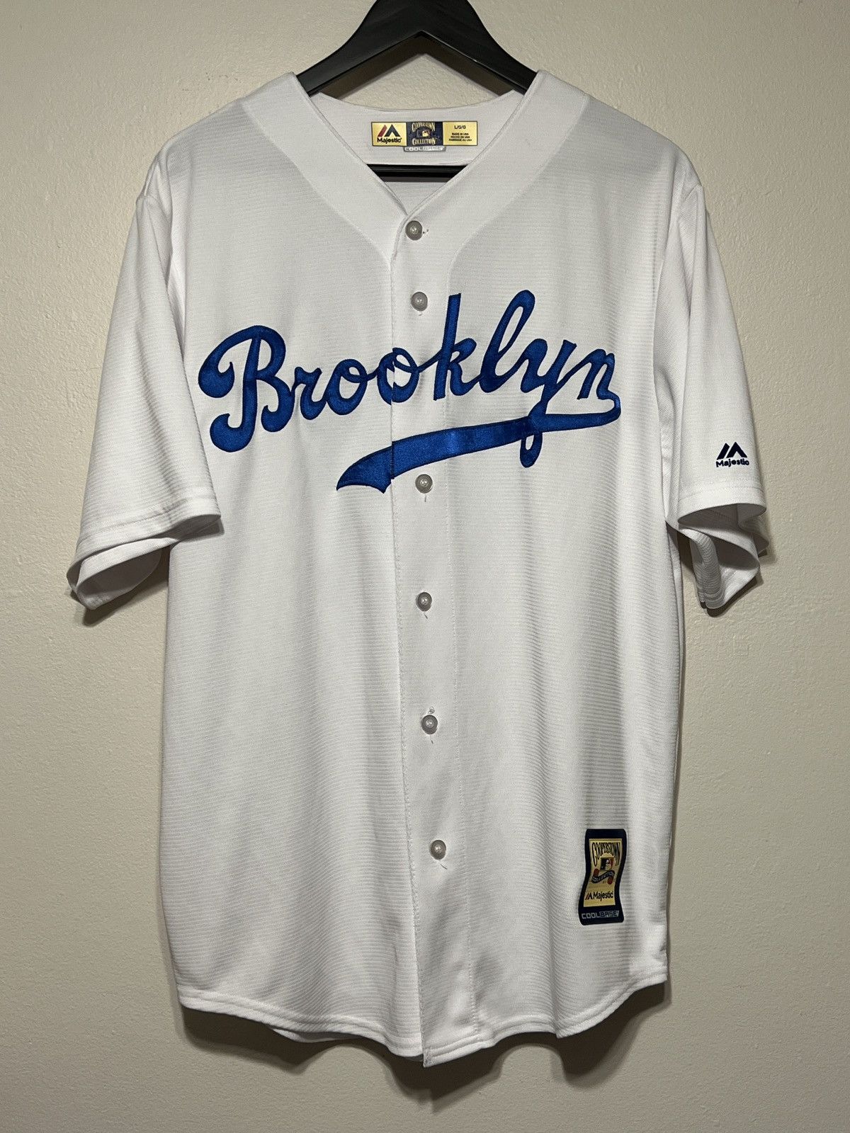 AUTHENTIC MAJESTIC XL JACKIE ROBINSON BROOKLYN DODGERS COOPERSTOWN