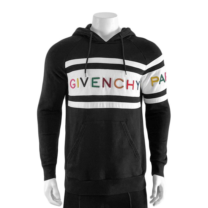 Givenchy Givenchy Embroidered Rainbow Logo Sweater Black