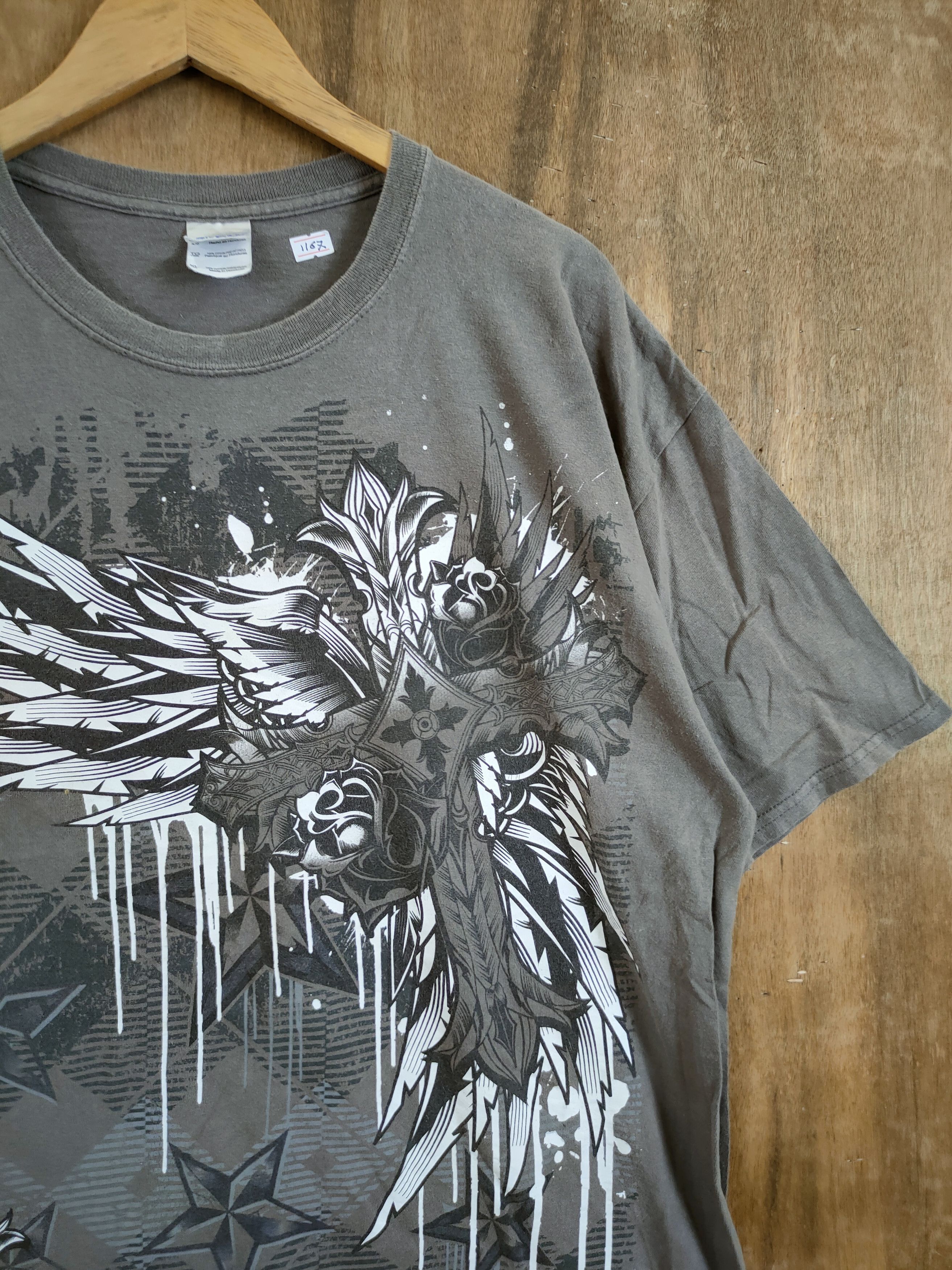 Japanese Brand DLL Art of skull tee streetwear #1167 Size US XL / EU 56 / 4 - 3 Thumbnail