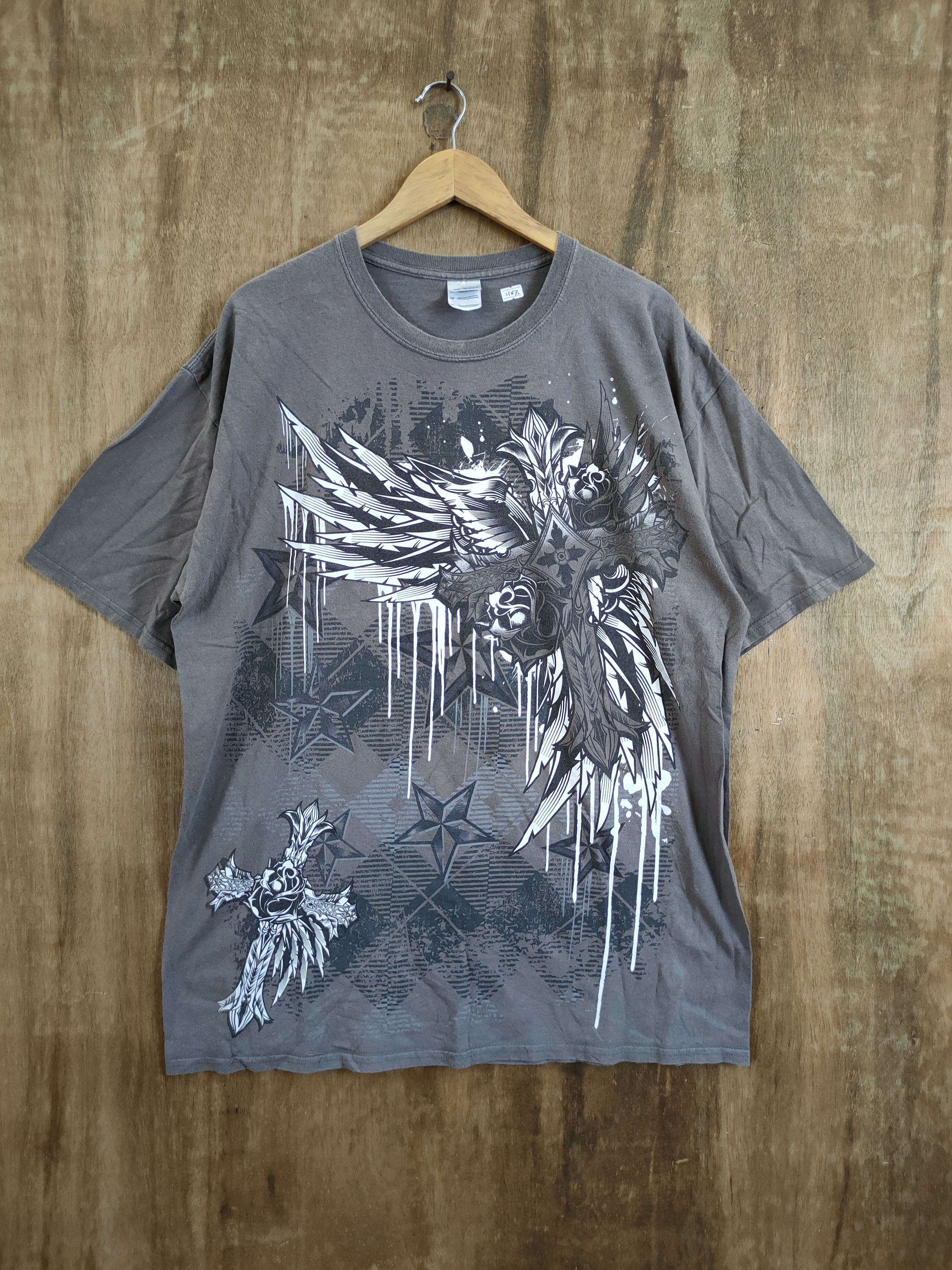 Japanese Brand DLL Art of skull tee streetwear #1167 Size US XL / EU 56 / 4 - 1 Thumbnail