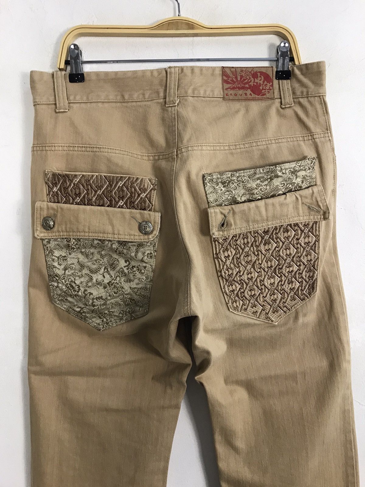 Japanese Brand Kagura Tough & Comfortable Since 1963 Denim Pocket Design Size US 34 / EU 50 - 9 Thumbnail