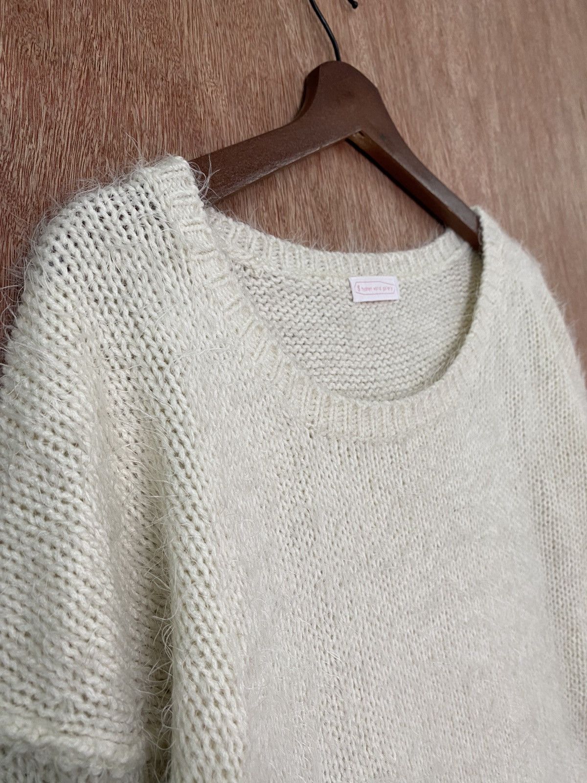 Homespun Knitwear × Japanese Brand E Hyphen World Gallery White Mohair Knit Sweaters #B571 Size US M / EU 48-50 / 2 - 4 Thumbnail