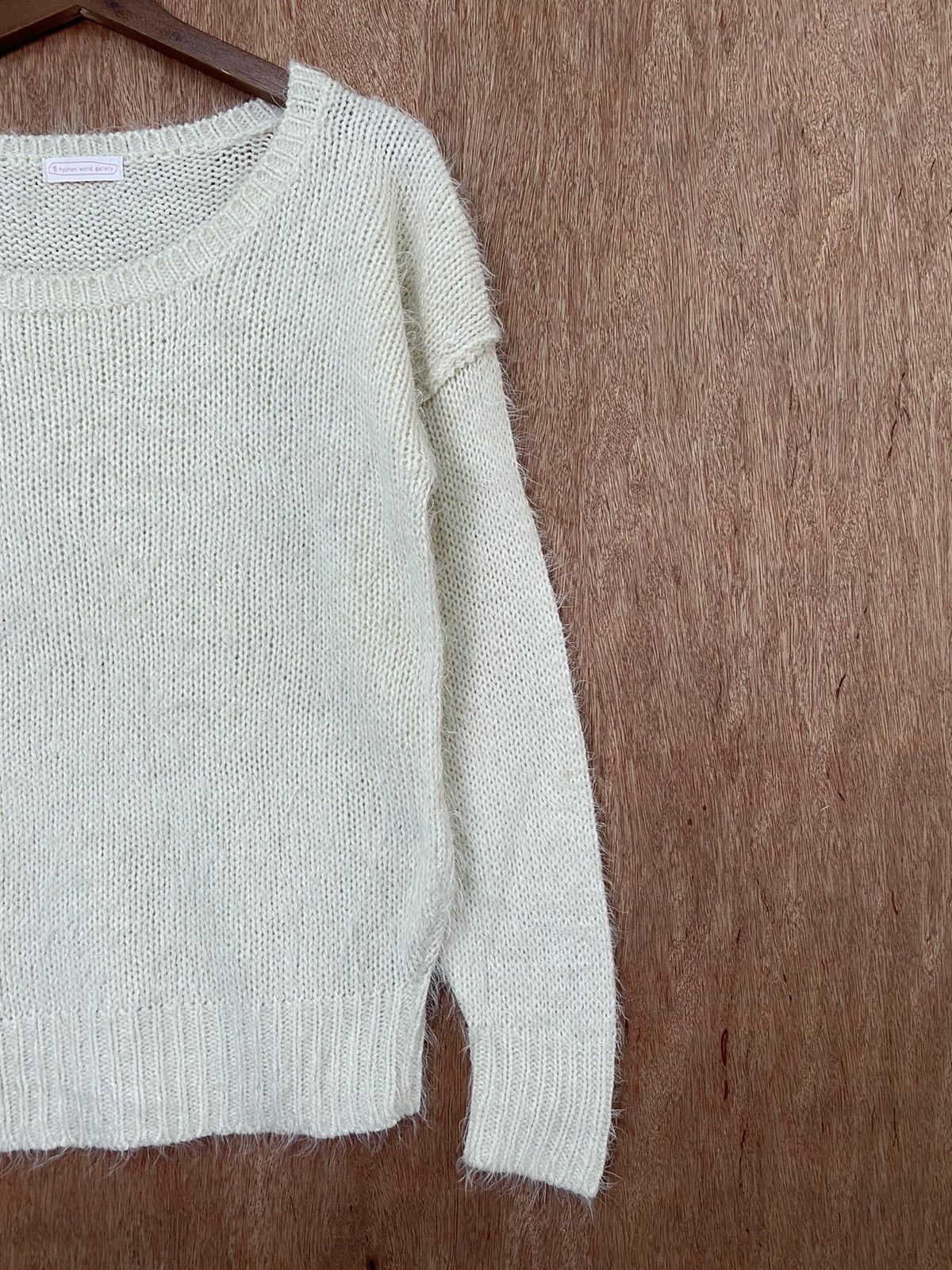 Homespun Knitwear × Japanese Brand E Hyphen World Gallery White Mohair Knit Sweaters #B571 Size US M / EU 48-50 / 2 - 3 Thumbnail