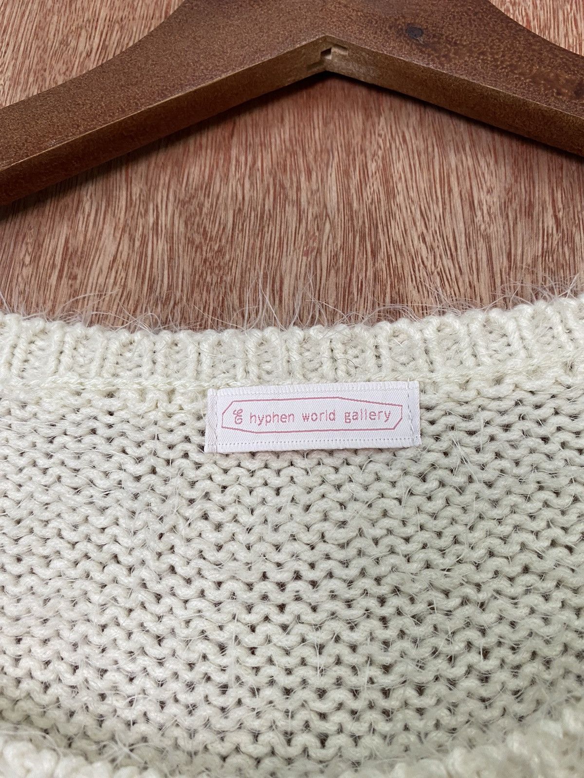 Homespun Knitwear × Japanese Brand E Hyphen World Gallery White Mohair Knit Sweaters #B571 Size US M / EU 48-50 / 2 - 6 Thumbnail