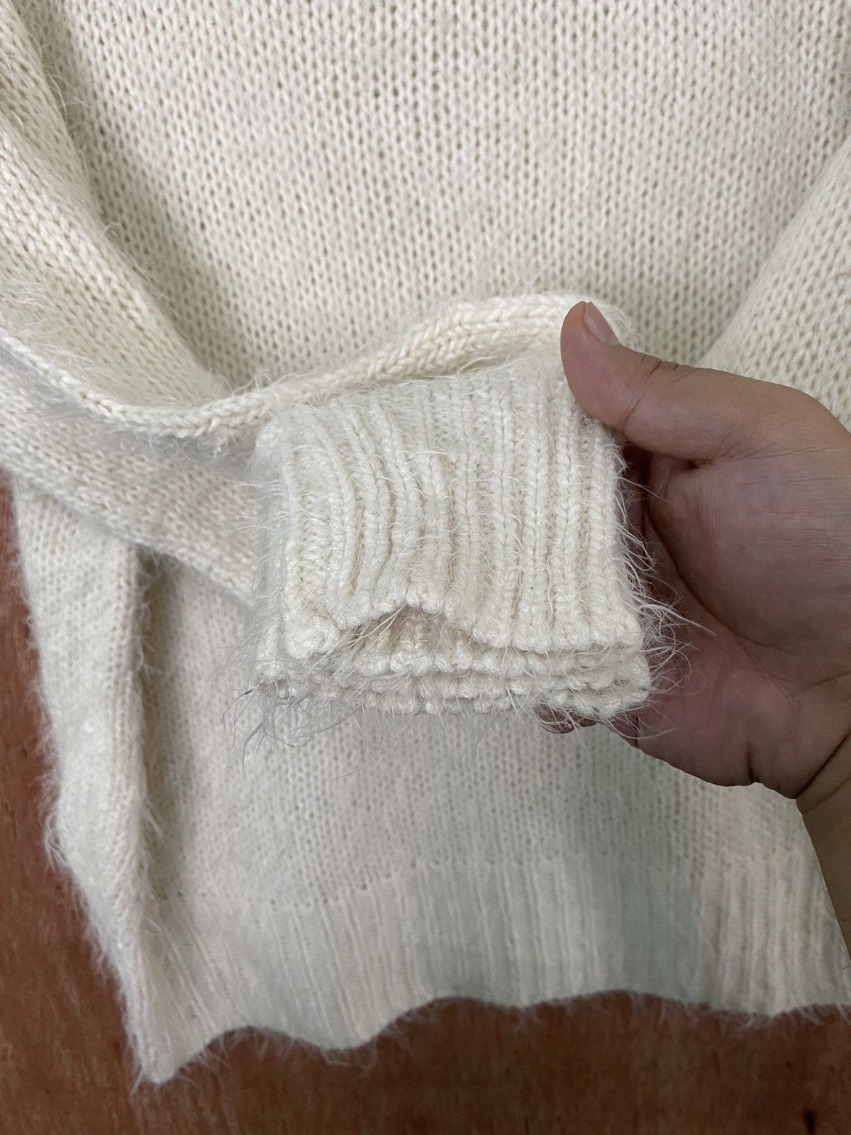 Homespun Knitwear × Japanese Brand E Hyphen World Gallery White Mohair Knit Sweaters #B571 Size US M / EU 48-50 / 2 - 8 Thumbnail