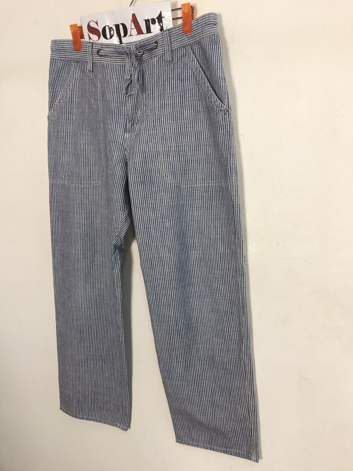 Japanese Brand × Vintage Vintage Kissmark Casual Pants Design Striped Size US 33 - 4 Thumbnail