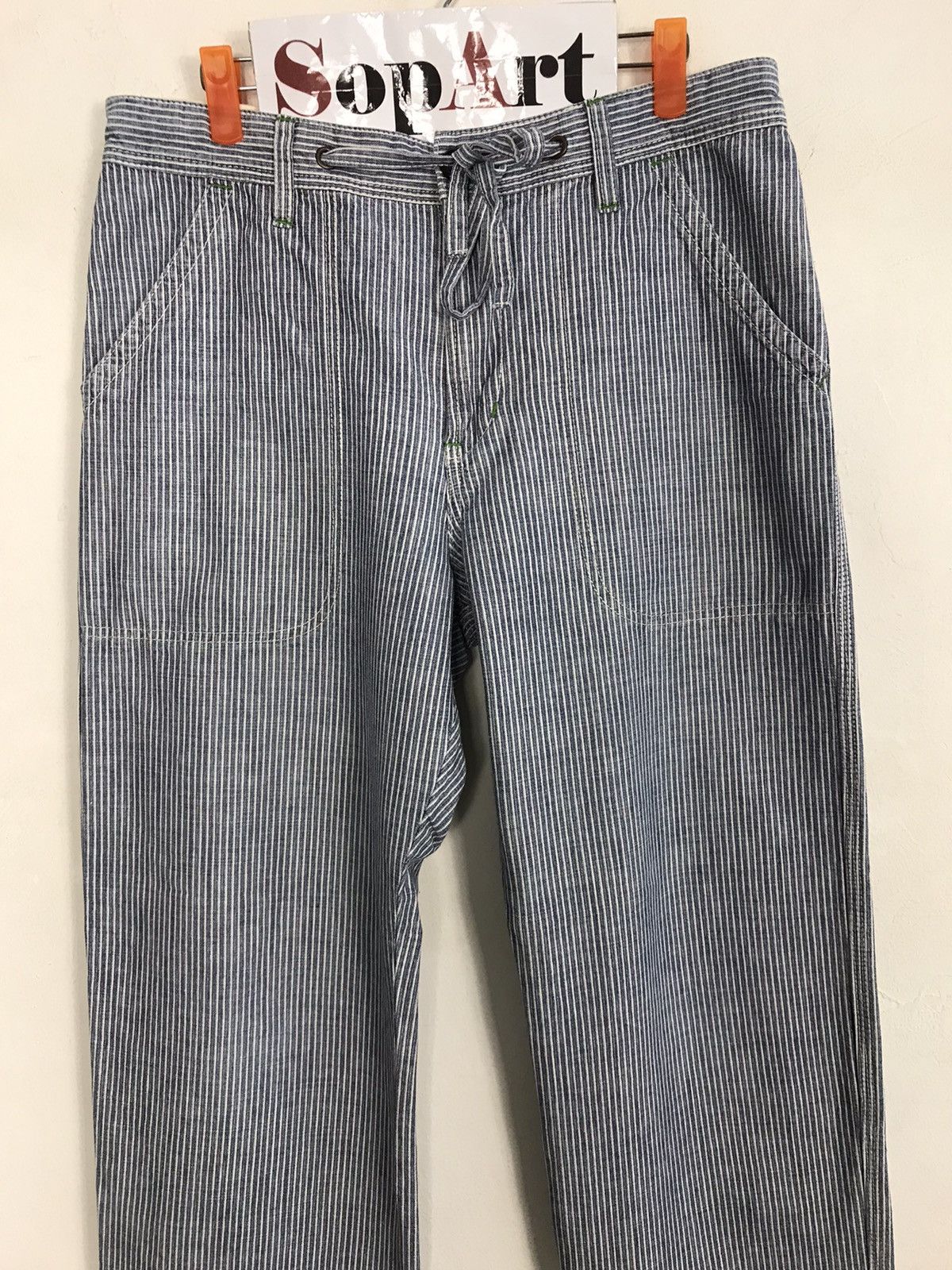 Japanese Brand × Vintage Vintage Kissmark Casual Pants Design Striped Size US 33 - 3 Thumbnail
