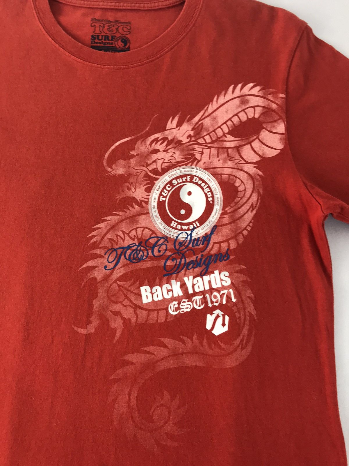 Japanese Brand T&C Surf Hawaii Big Logo Dragon design Tee Size US L / EU 52-54 / 3 - 4 Thumbnail