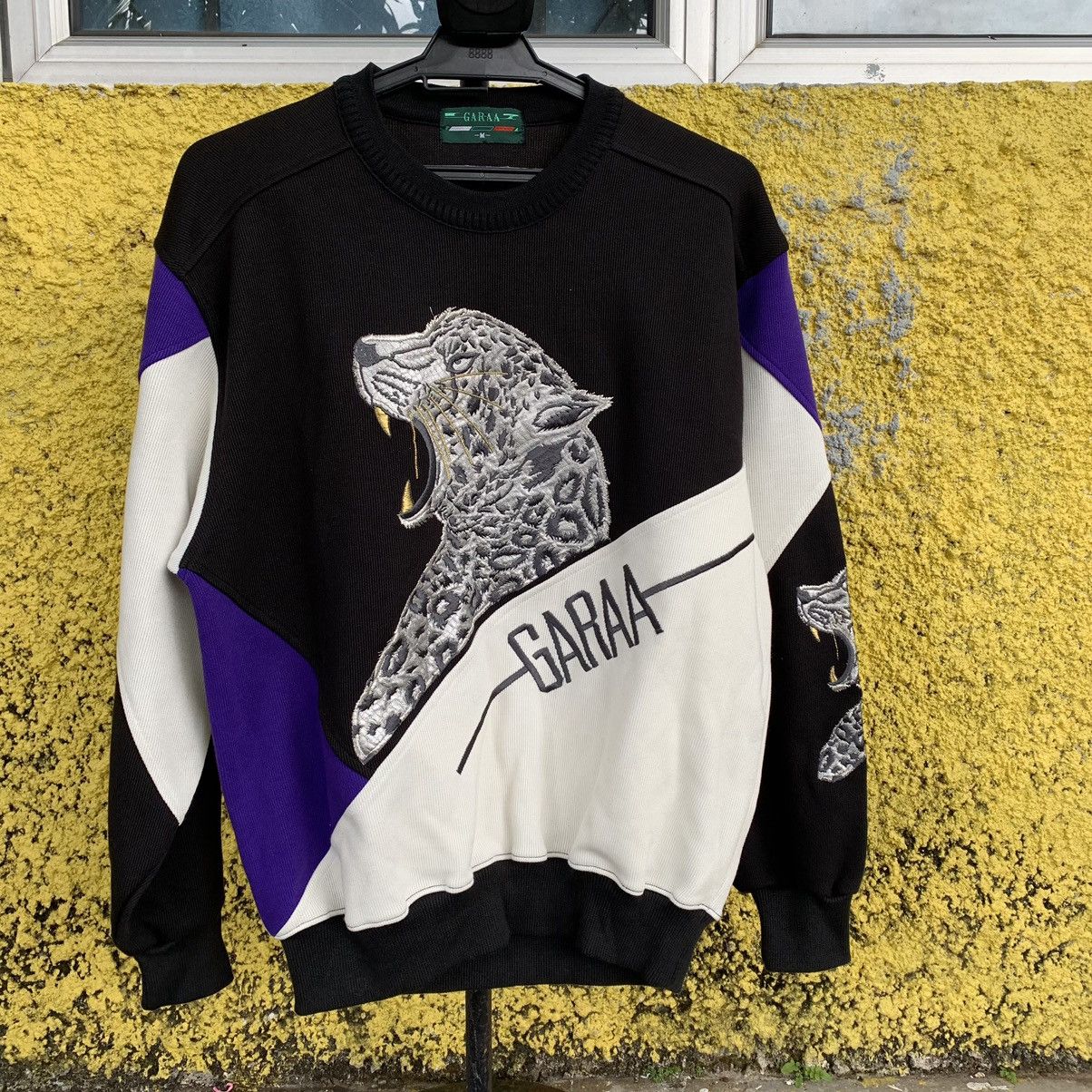 Japanese Brand Garaa leapord cheetah image art vintage sweatshirt Size US M / EU 48-50 / 2 - 3 Thumbnail