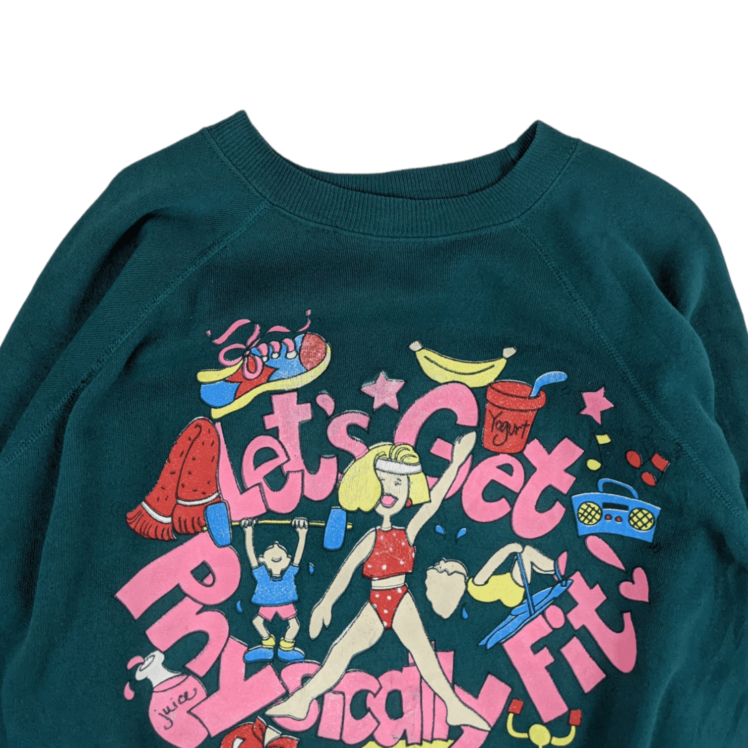 Hanes Vintage HANES Physically Fit Gym Aerobic Zumba Sweatshirt Size L / US 10 / IT 46 - 4 Thumbnail