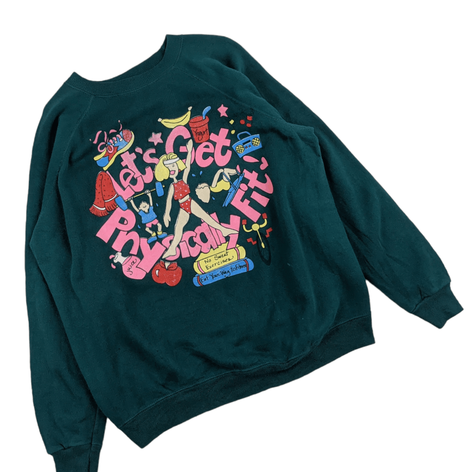 Hanes Vintage HANES Physically Fit Gym Aerobic Zumba Sweatshirt Size L / US 10 / IT 46 - 3 Thumbnail