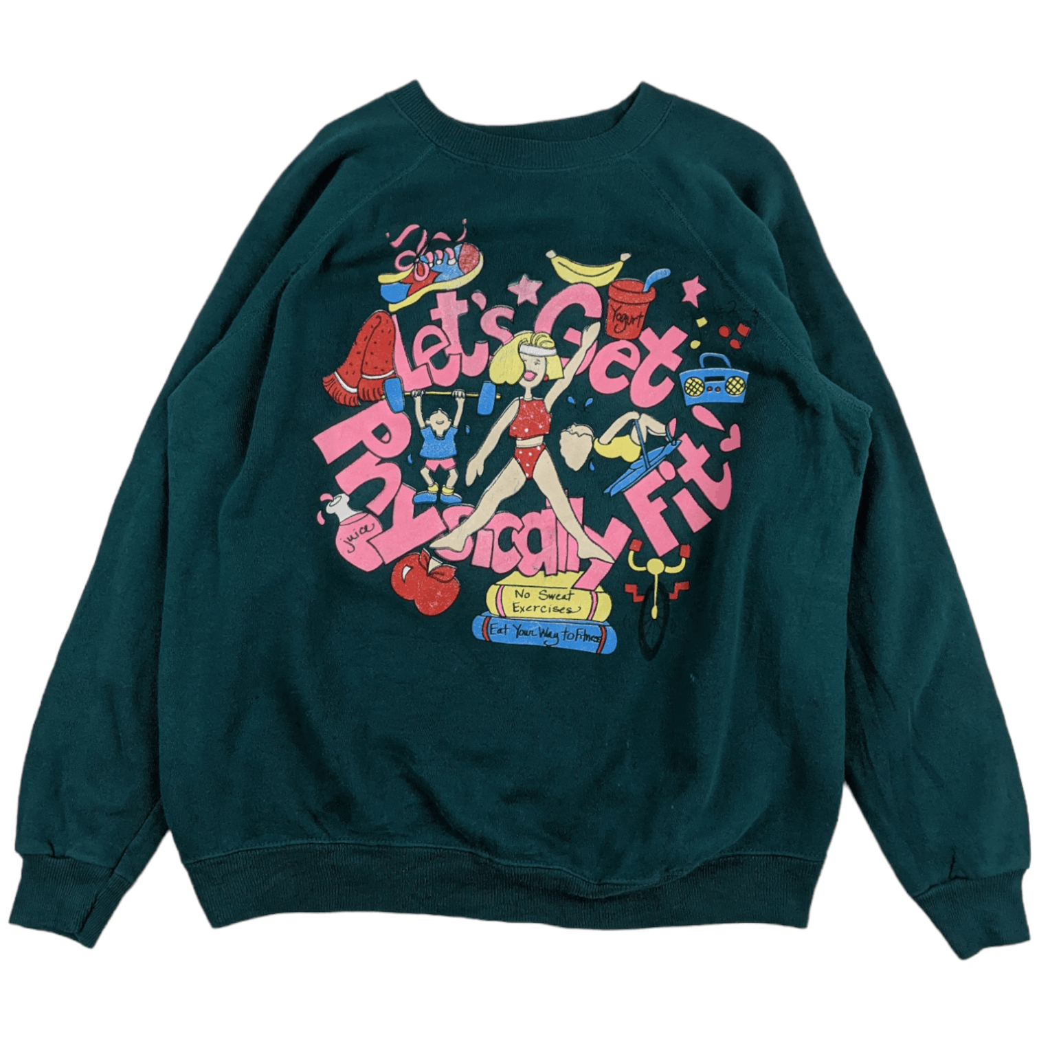 Hanes Vintage HANES Physically Fit Gym Aerobic Zumba Sweatshirt Size L / US 10 / IT 46 - 2 Thumbnail