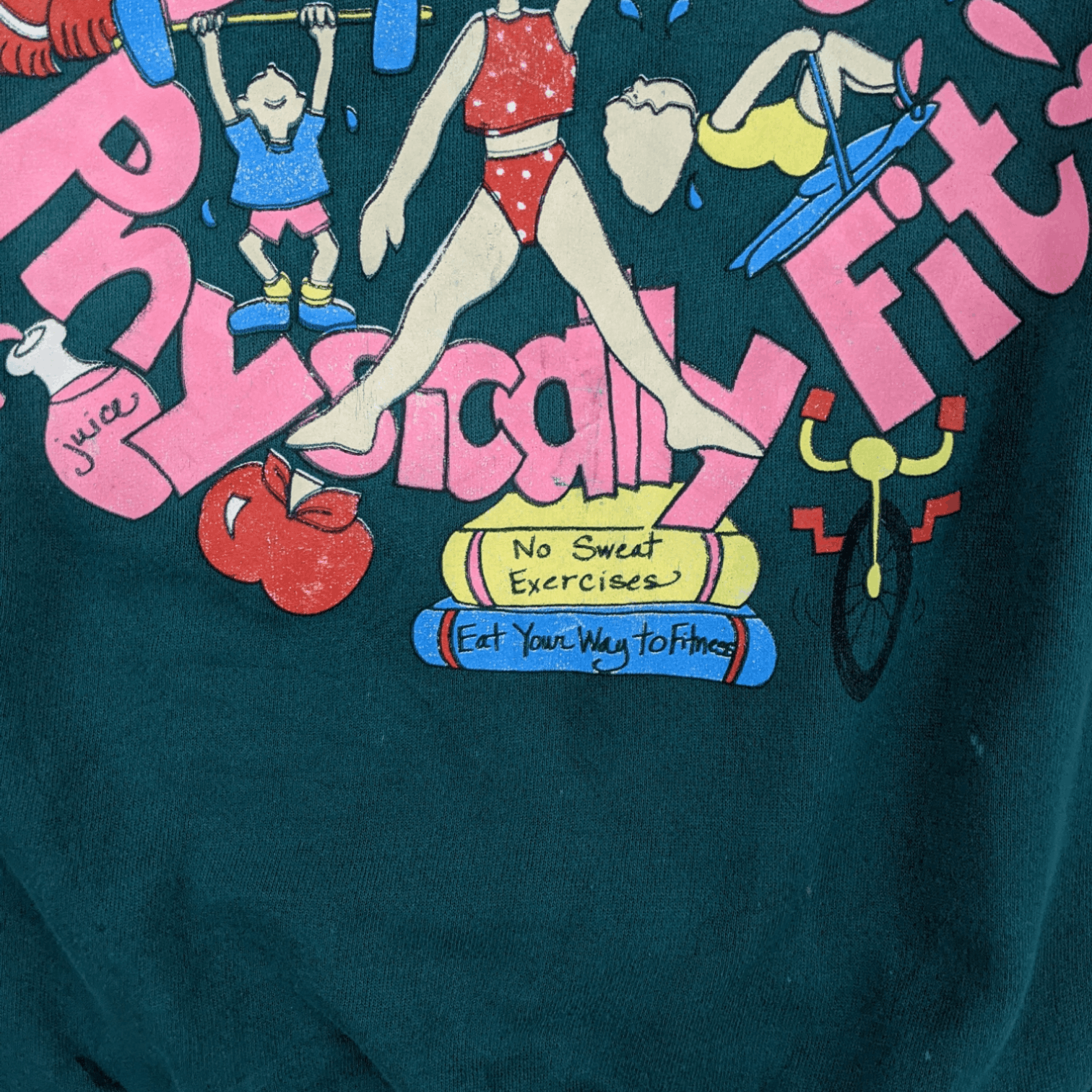 Hanes Vintage HANES Physically Fit Gym Aerobic Zumba Sweatshirt Size L / US 10 / IT 46 - 6 Thumbnail