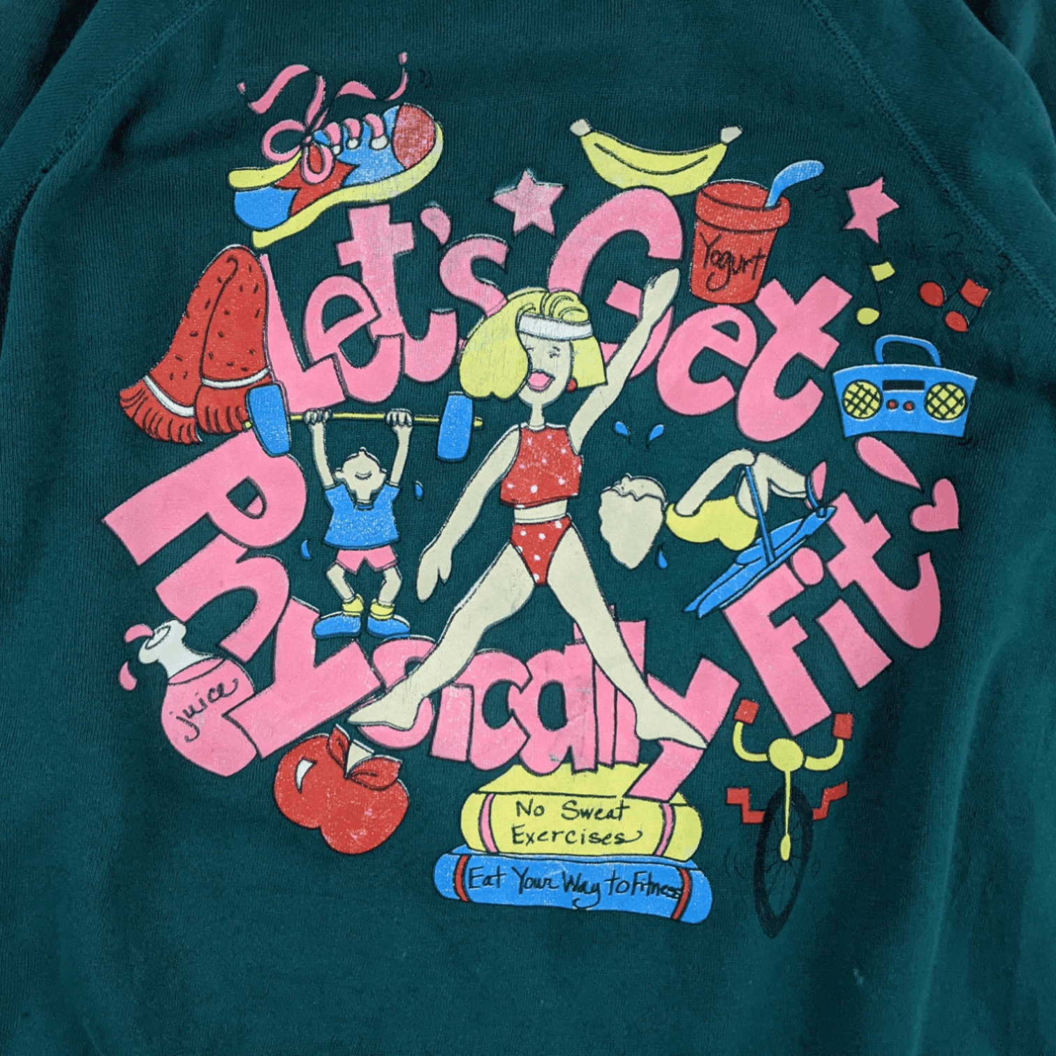 Hanes Vintage HANES Physically Fit Gym Aerobic Zumba Sweatshirt Size L / US 10 / IT 46 - 5 Thumbnail