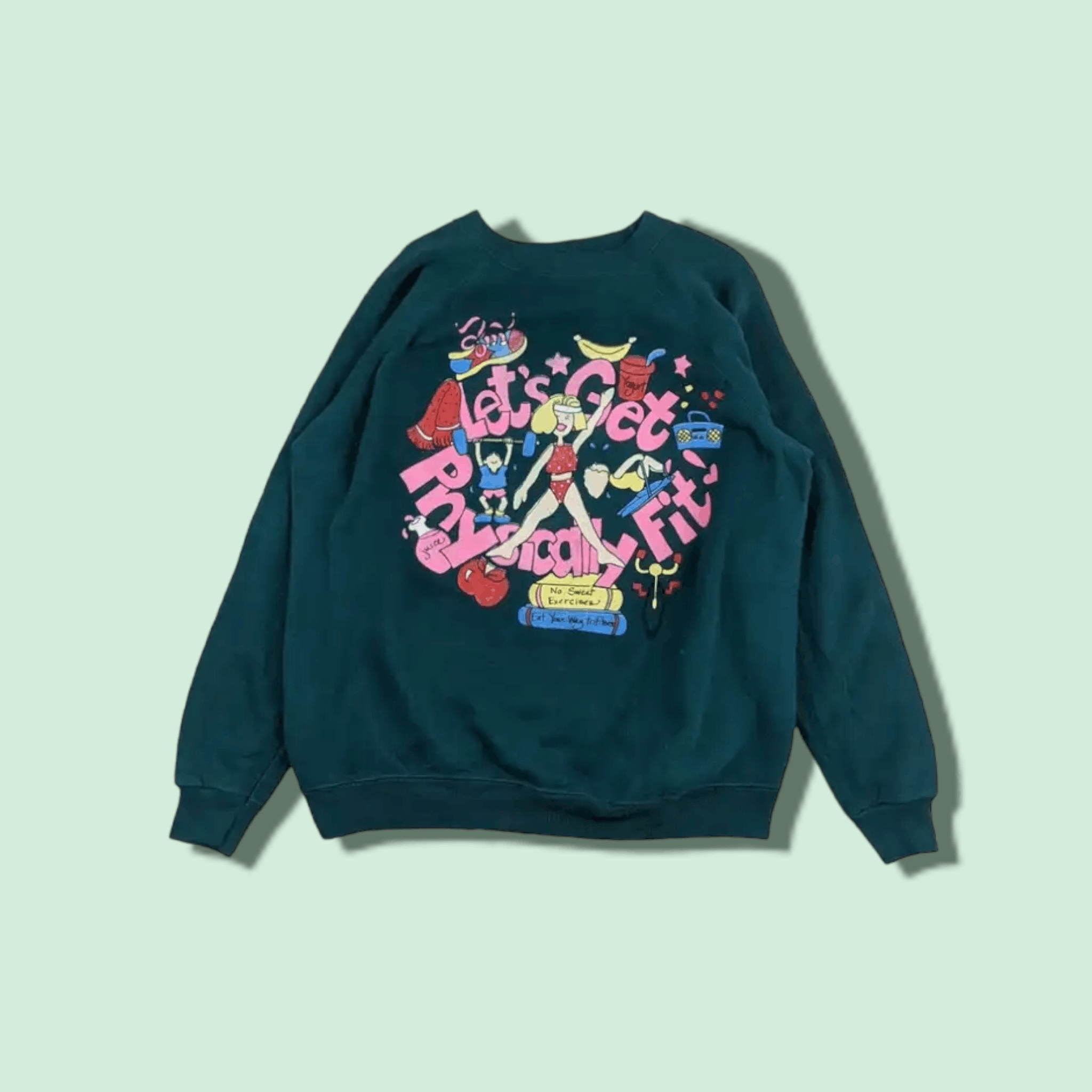 Hanes Vintage HANES Physically Fit Gym Aerobic Zumba Sweatshirt Size L / US 10 / IT 46 - 1 Thumbnail