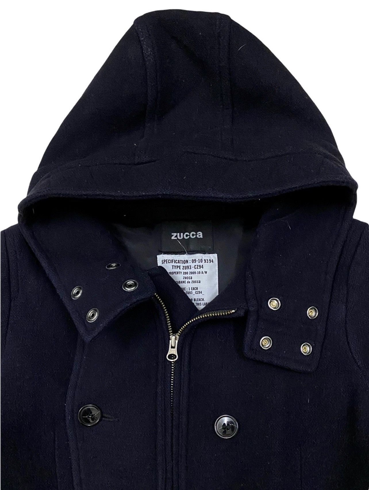 CABANE de ZUCCa × Issey Miyake VTG CABANE DE ZUCCA WOOL BLEND PEACOAT JACKET ISEEY MIYAKE Size US S / EU 44-46 / 1 - 10 Thumbnail