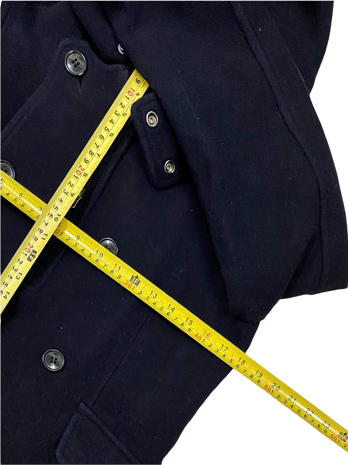 CABANE de ZUCCa × Issey Miyake VTG CABANE DE ZUCCA WOOL BLEND PEACOAT JACKET ISEEY MIYAKE Size US S / EU 44-46 / 1 - 22 Thumbnail