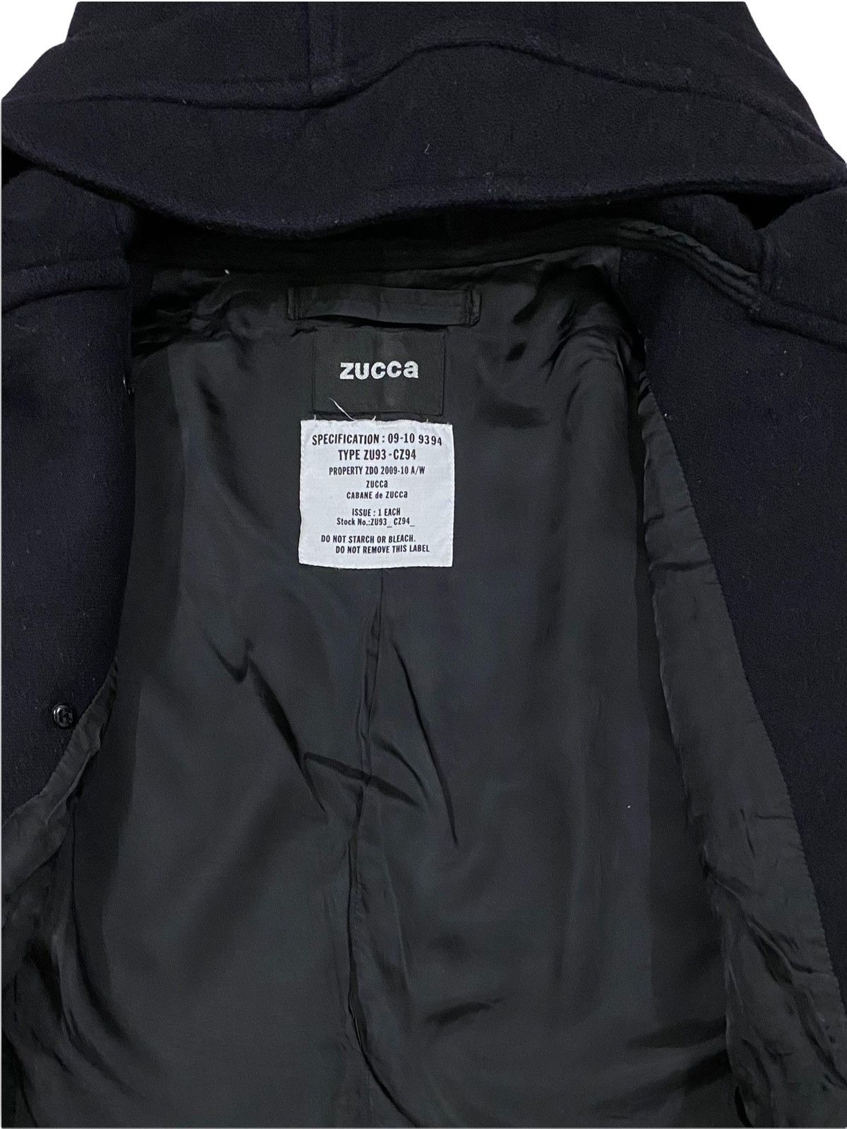 CABANE de ZUCCa × Issey Miyake VTG CABANE DE ZUCCA WOOL BLEND PEACOAT JACKET ISEEY MIYAKE Size US S / EU 44-46 / 1 - 18 Thumbnail