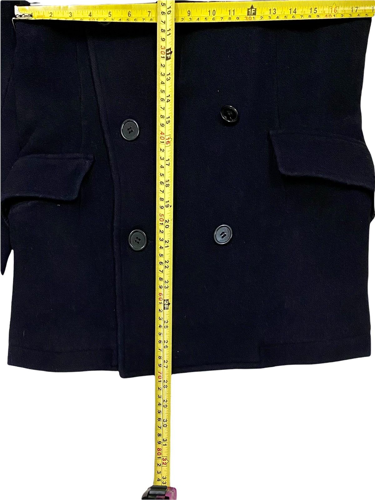 CABANE de ZUCCa × Issey Miyake VTG CABANE DE ZUCCA WOOL BLEND PEACOAT JACKET ISEEY MIYAKE Size US S / EU 44-46 / 1 - 23 Thumbnail