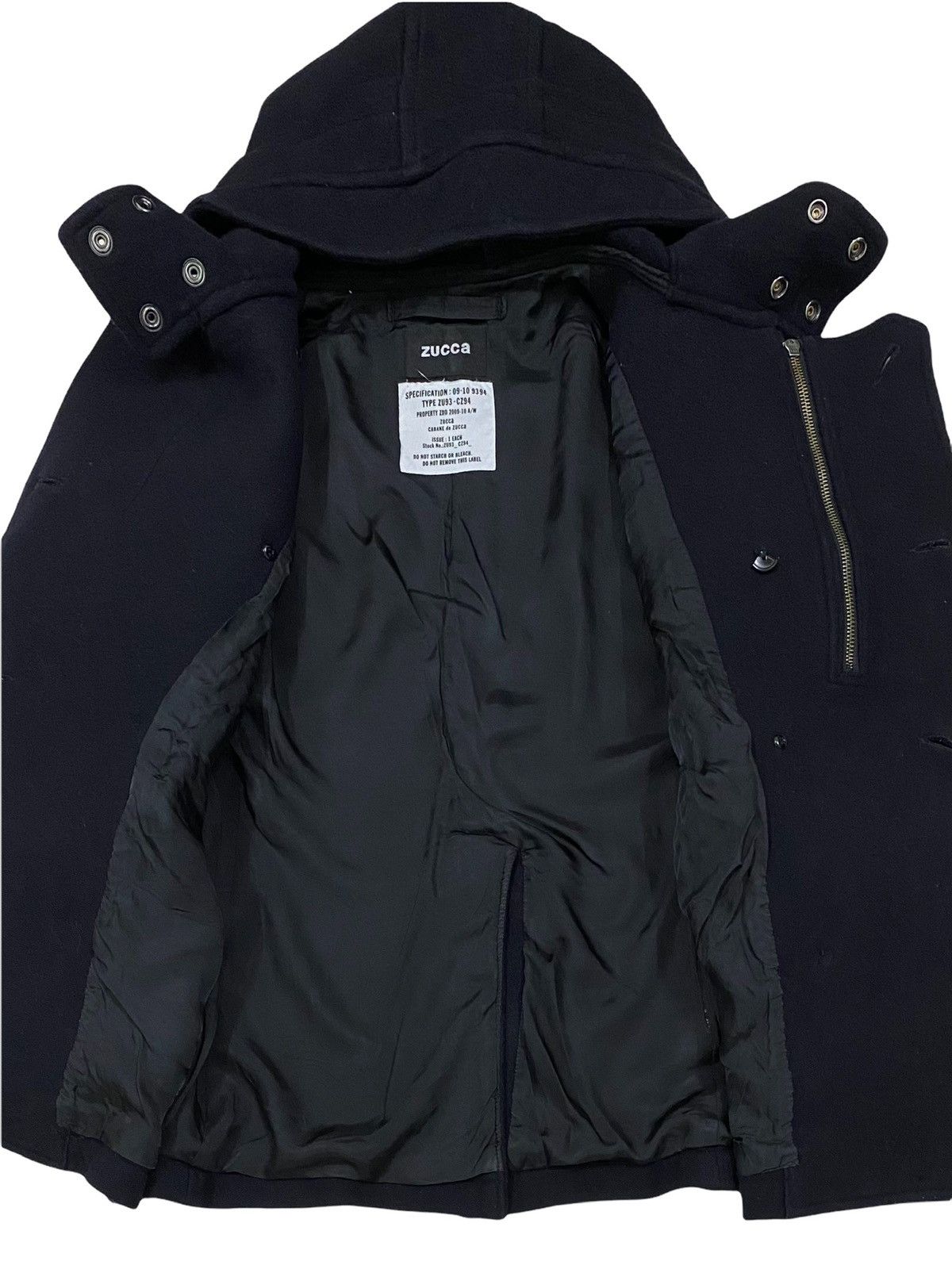 CABANE de ZUCCa × Issey Miyake VTG CABANE DE ZUCCA WOOL BLEND PEACOAT JACKET ISEEY MIYAKE Size US S / EU 44-46 / 1 - 17 Thumbnail