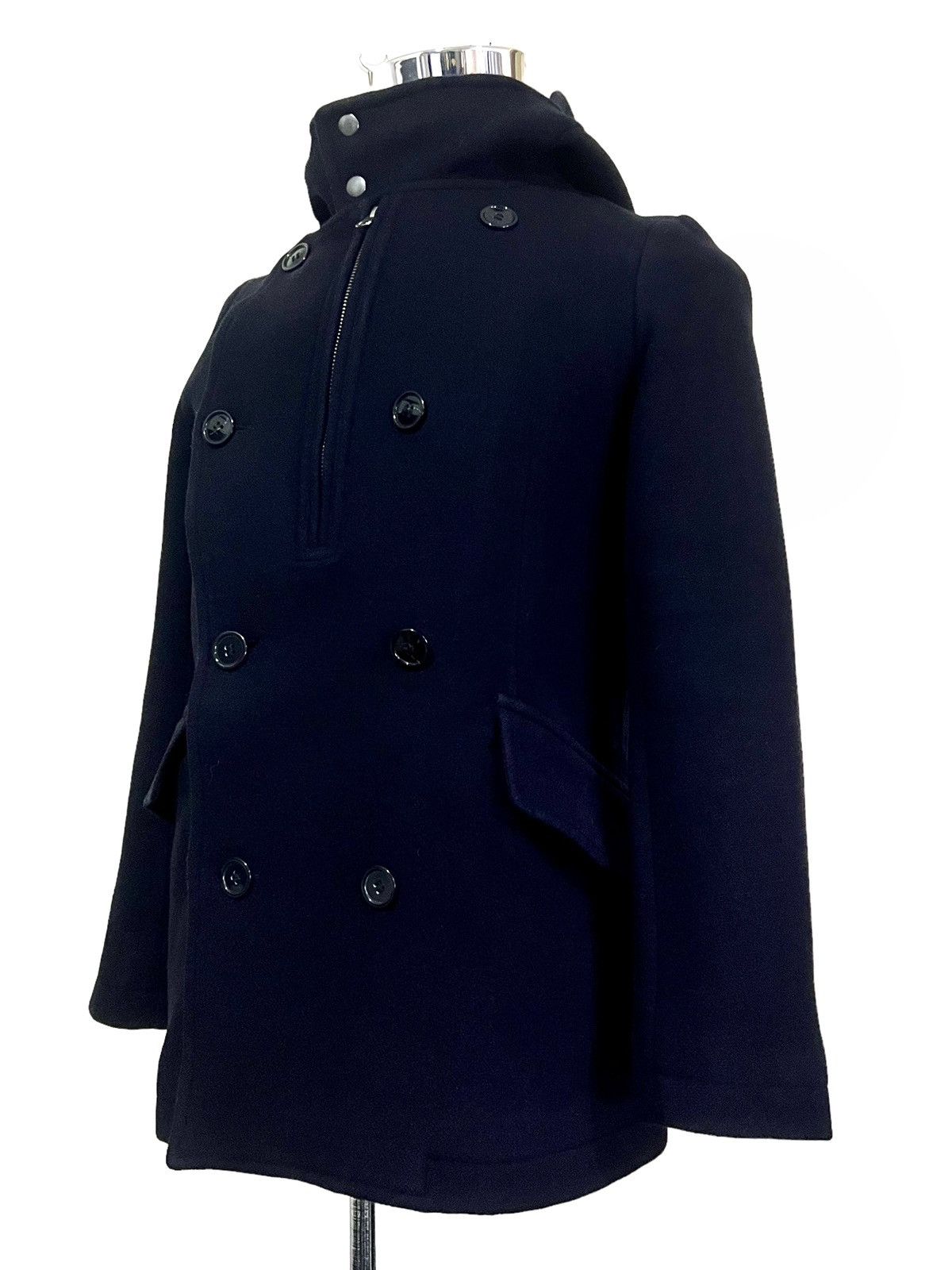 CABANE de ZUCCa × Issey Miyake VTG CABANE DE ZUCCA WOOL BLEND PEACOAT JACKET ISEEY MIYAKE Size US S / EU 44-46 / 1 - 7 Thumbnail