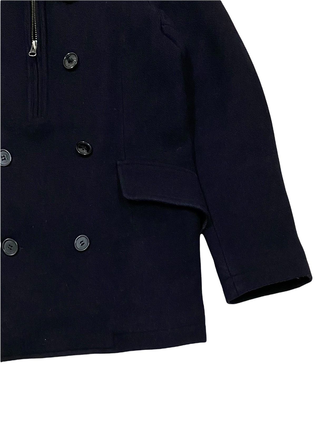 CABANE de ZUCCa × Issey Miyake VTG CABANE DE ZUCCA WOOL BLEND PEACOAT JACKET ISEEY MIYAKE Size US S / EU 44-46 / 1 - 12 Thumbnail