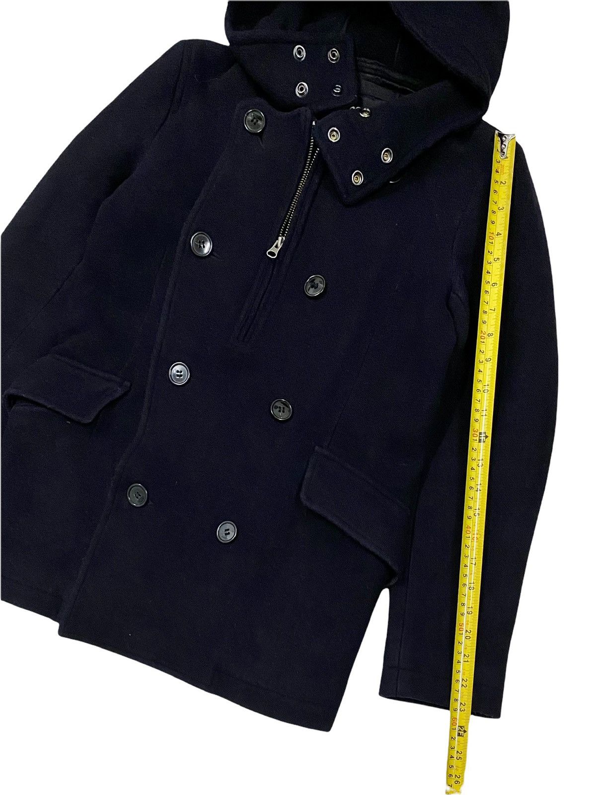 CABANE de ZUCCa × Issey Miyake VTG CABANE DE ZUCCA WOOL BLEND PEACOAT JACKET ISEEY MIYAKE Size US S / EU 44-46 / 1 - 21 Thumbnail