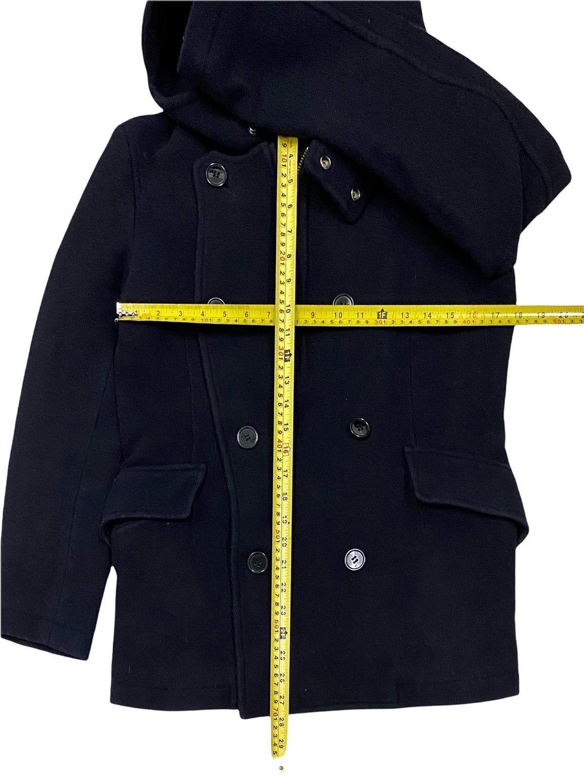 CABANE de ZUCCa × Issey Miyake VTG CABANE DE ZUCCA WOOL BLEND PEACOAT JACKET ISEEY MIYAKE Size US S / EU 44-46 / 1 - 20 Thumbnail