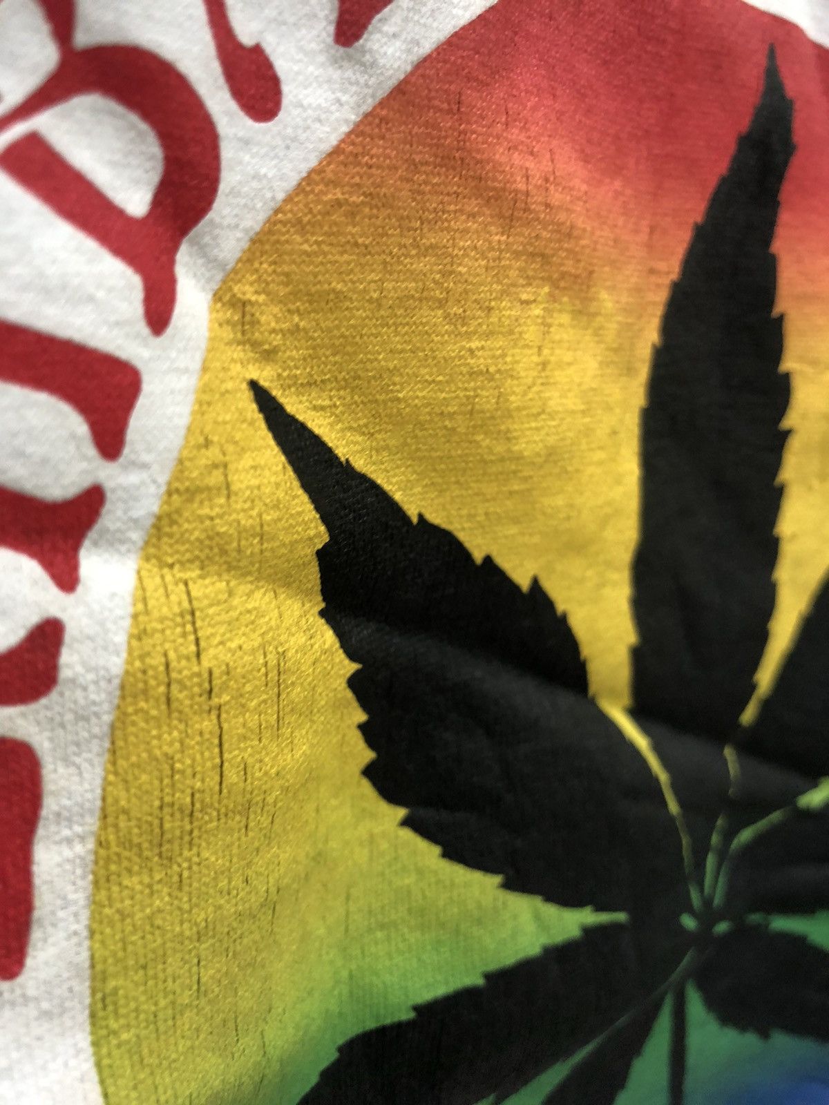 Bob Marley × Roots Merry Garden MARIJUANA Sweatshirt big print Rasta canabis Size US M / EU 48-50 / 2 - 6 Thumbnail