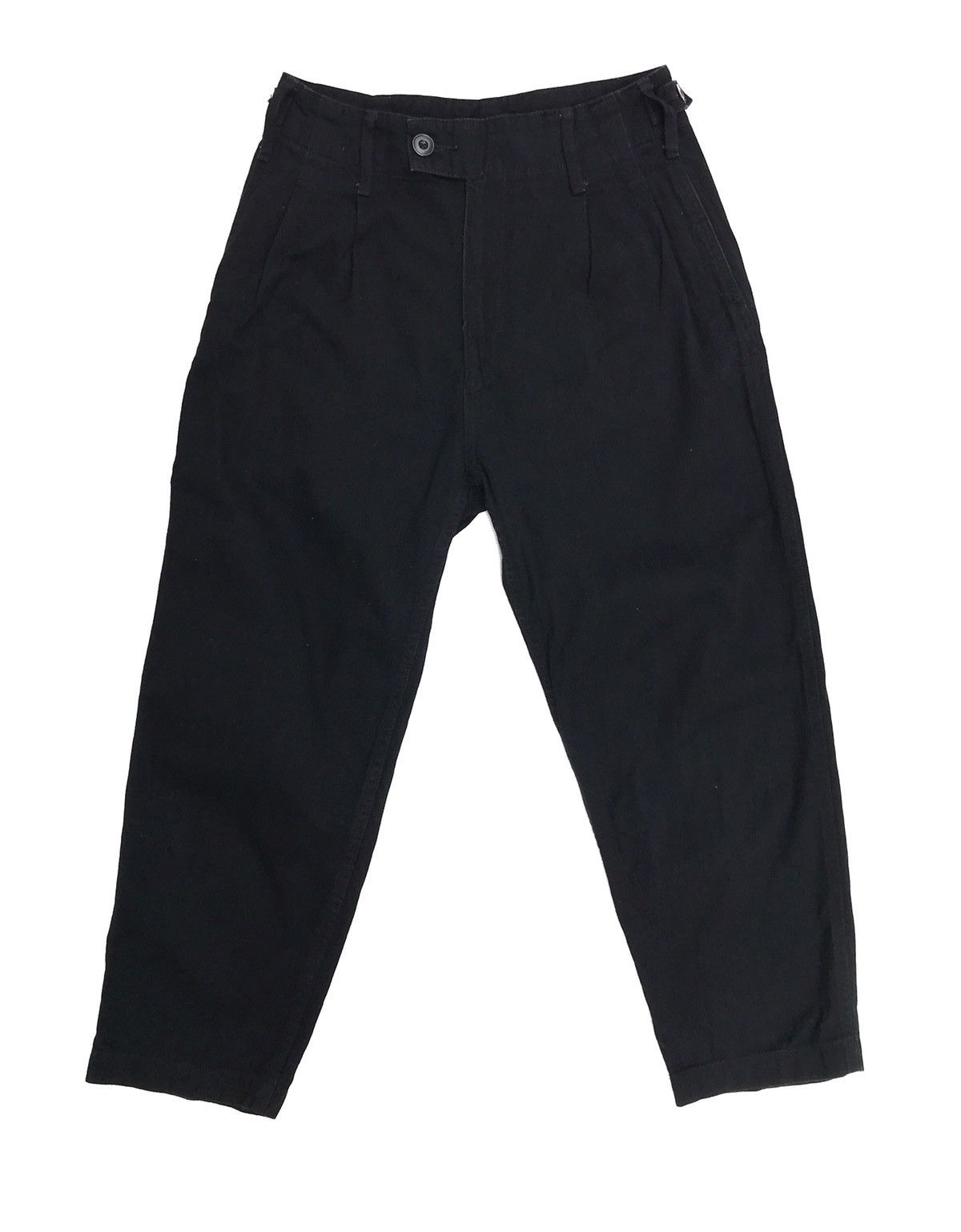 image of Lemaire Baggy High Waist Trousers Cropped Pants in Black, Men's (Size 26)