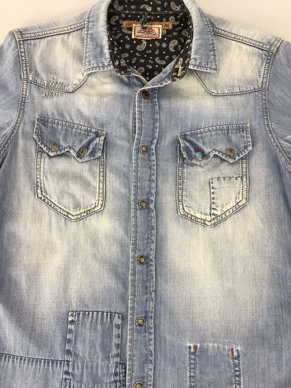 Vintage Vintage Kriff Mayer Distressed Snap Button Western Design Size US M / EU 48-50 / 2 - 3 Thumbnail