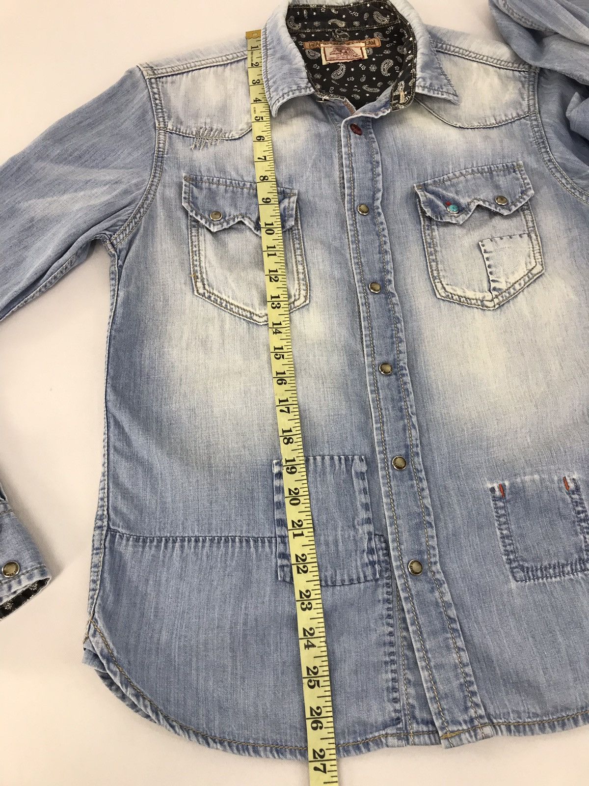 Vintage Vintage Kriff Mayer Distressed Snap Button Western Design Size US M / EU 48-50 / 2 - 16 Thumbnail