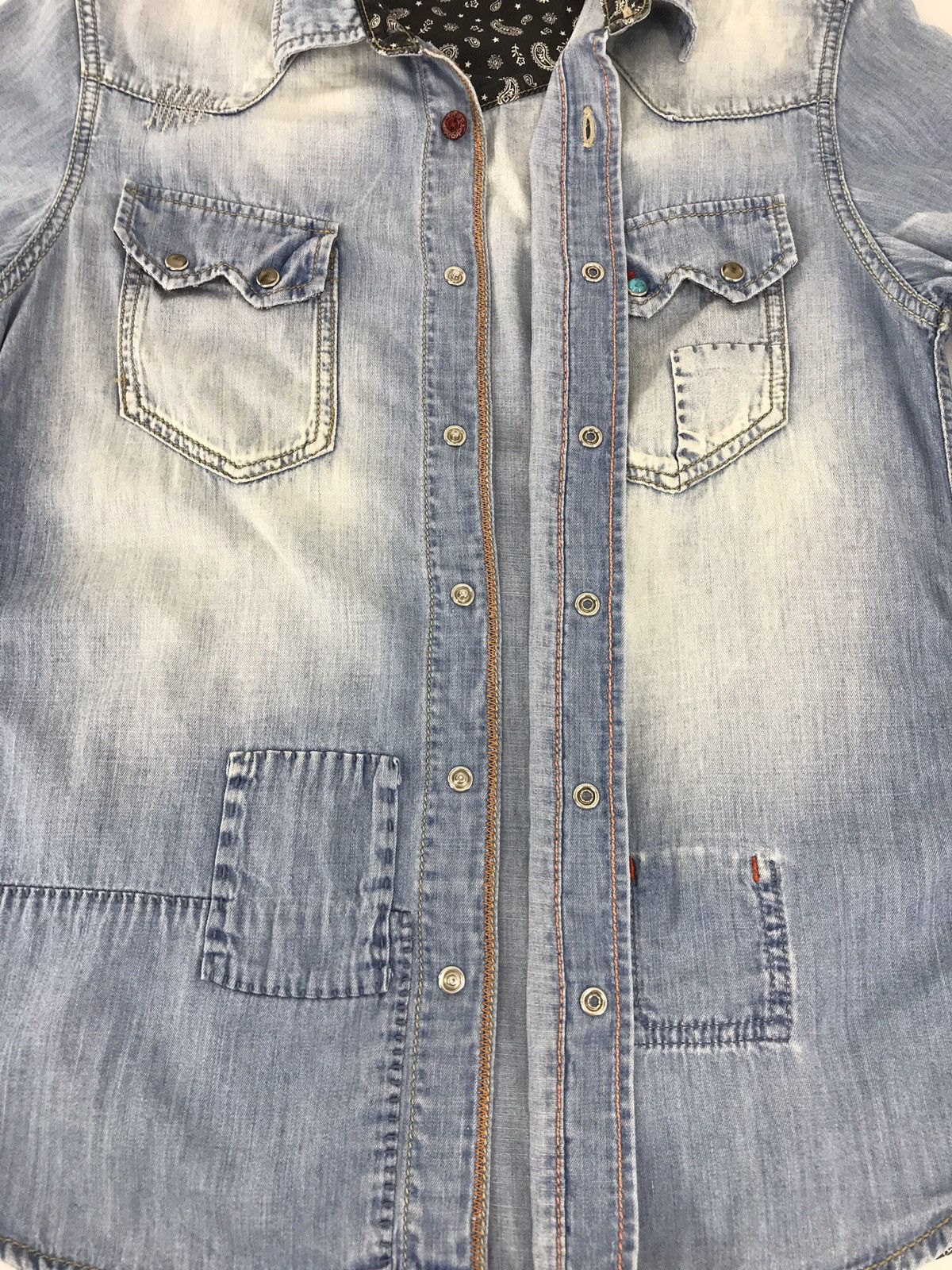 Vintage Vintage Kriff Mayer Distressed Snap Button Western Design Size US M / EU 48-50 / 2 - 7 Thumbnail