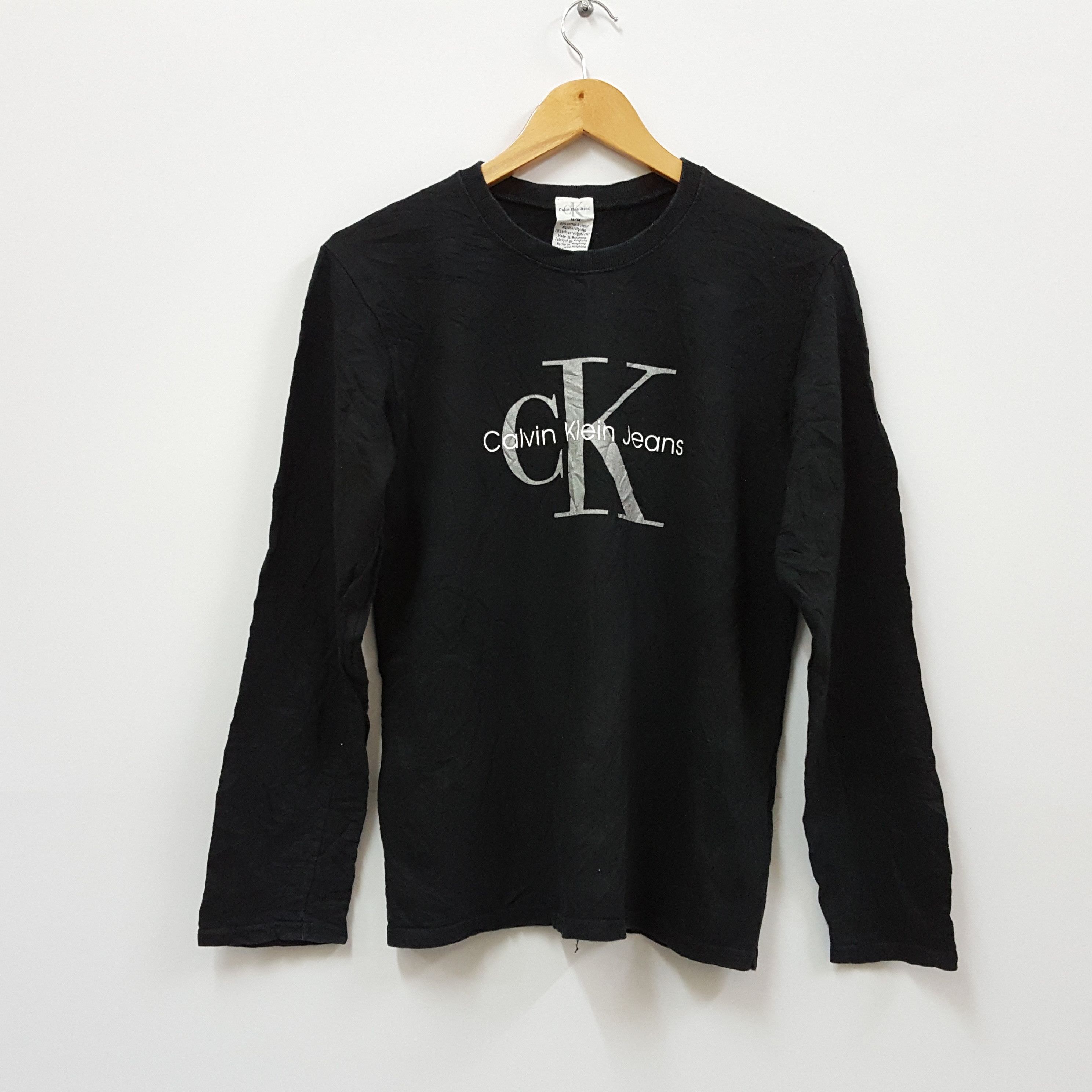 Calvin Klein × Vintage Vintage Calvin Klein big logo long sleeve t-shirt Size US M / EU 48-50 / 2 - 1 Thumbnail