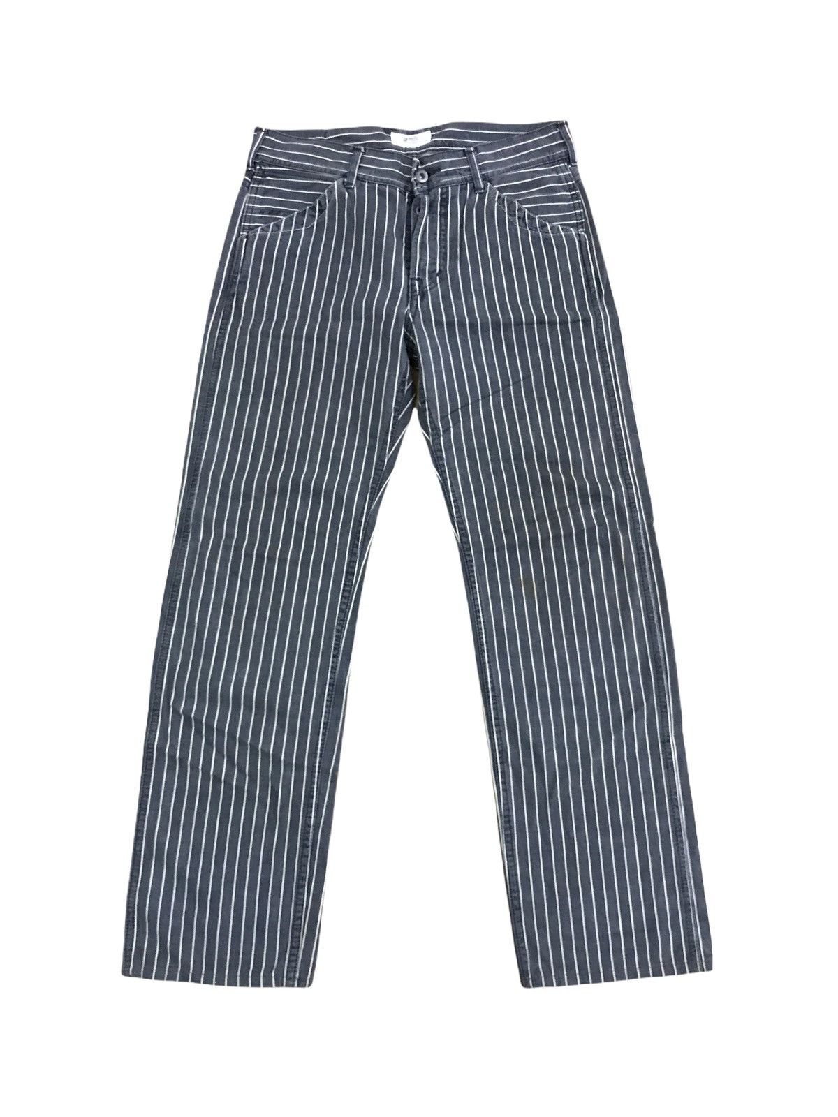 image of Domingo Japan Stripes Wabash Workers Kapital Style Pants in Grey Stripes, Men's (Size 29)