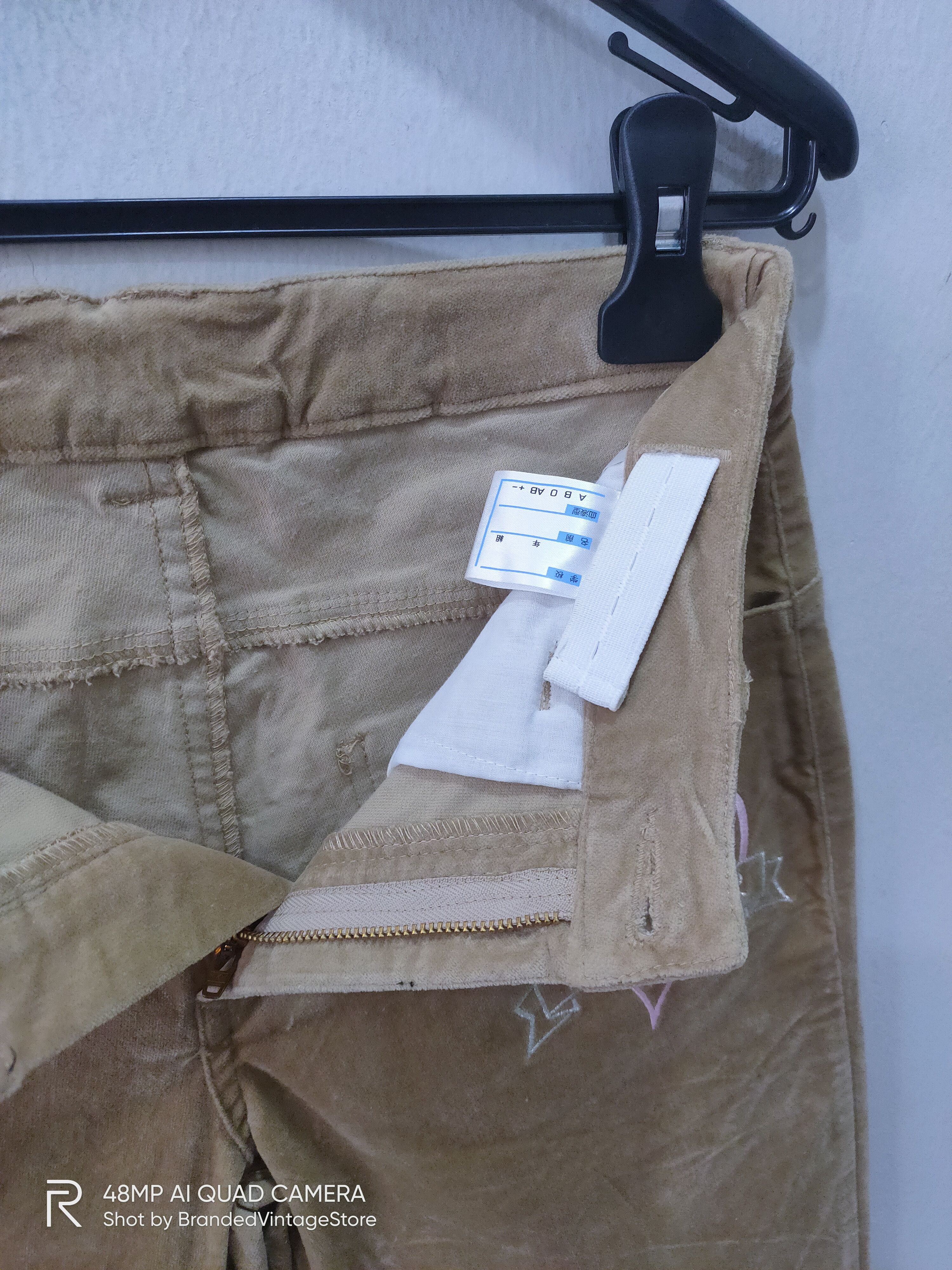 S/STERE × Velvet MY SISTER Women Embroidery Velvet Flare Trouser Denim Pants Size 28" / US 6 / IT 42 - 19 Thumbnail