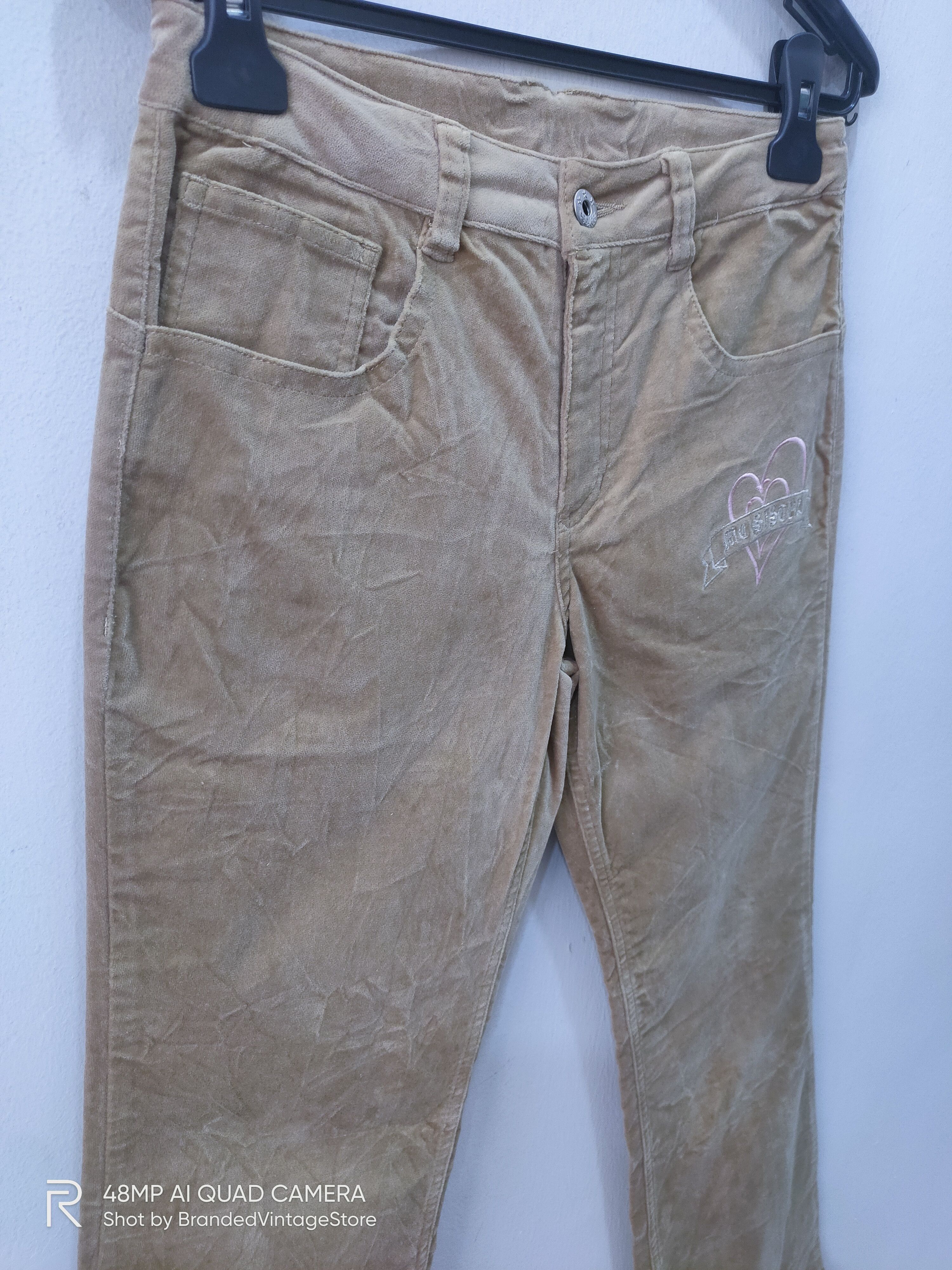S/STERE × Velvet MY SISTER Women Embroidery Velvet Flare Trouser Denim Pants Size 28" / US 6 / IT 42 - 6 Thumbnail