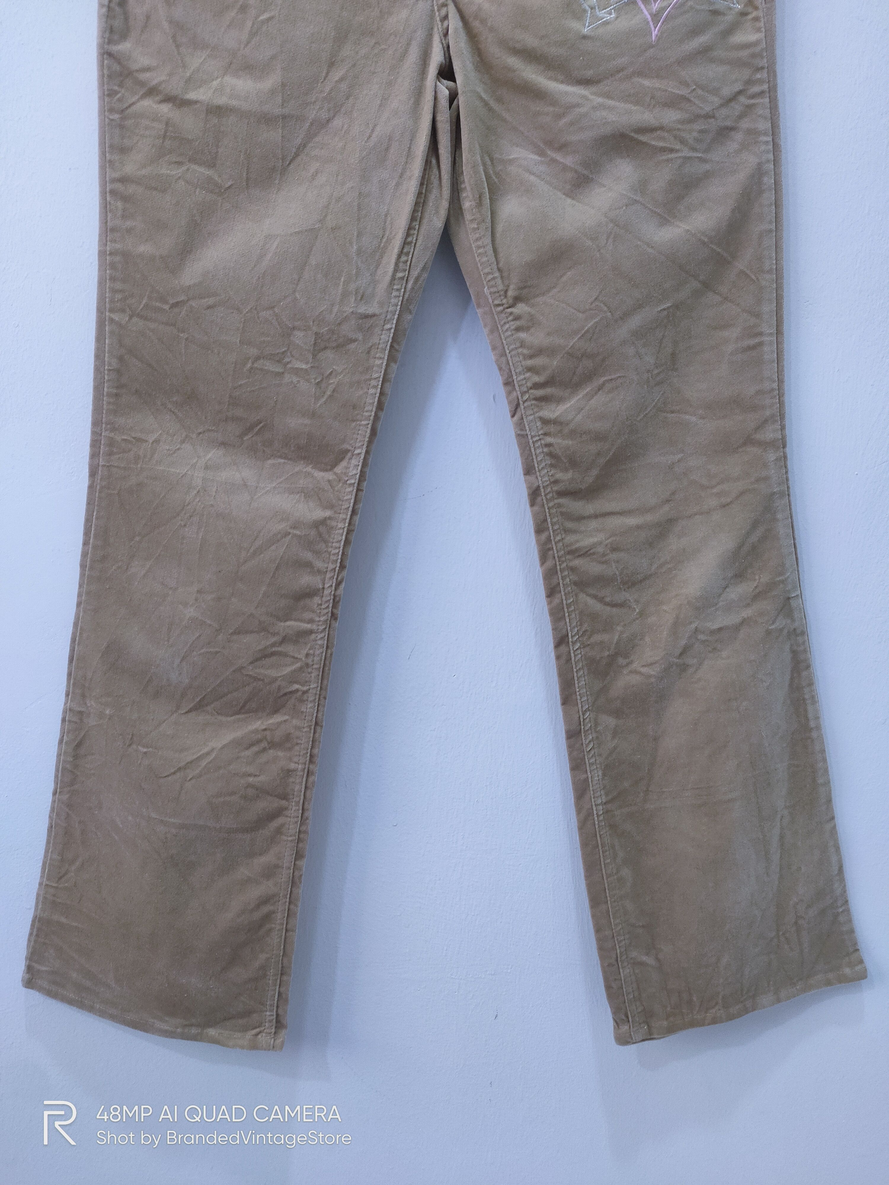 S/STERE × Velvet MY SISTER Women Embroidery Velvet Flare Trouser Denim Pants Size 28" / US 6 / IT 42 - 5 Thumbnail