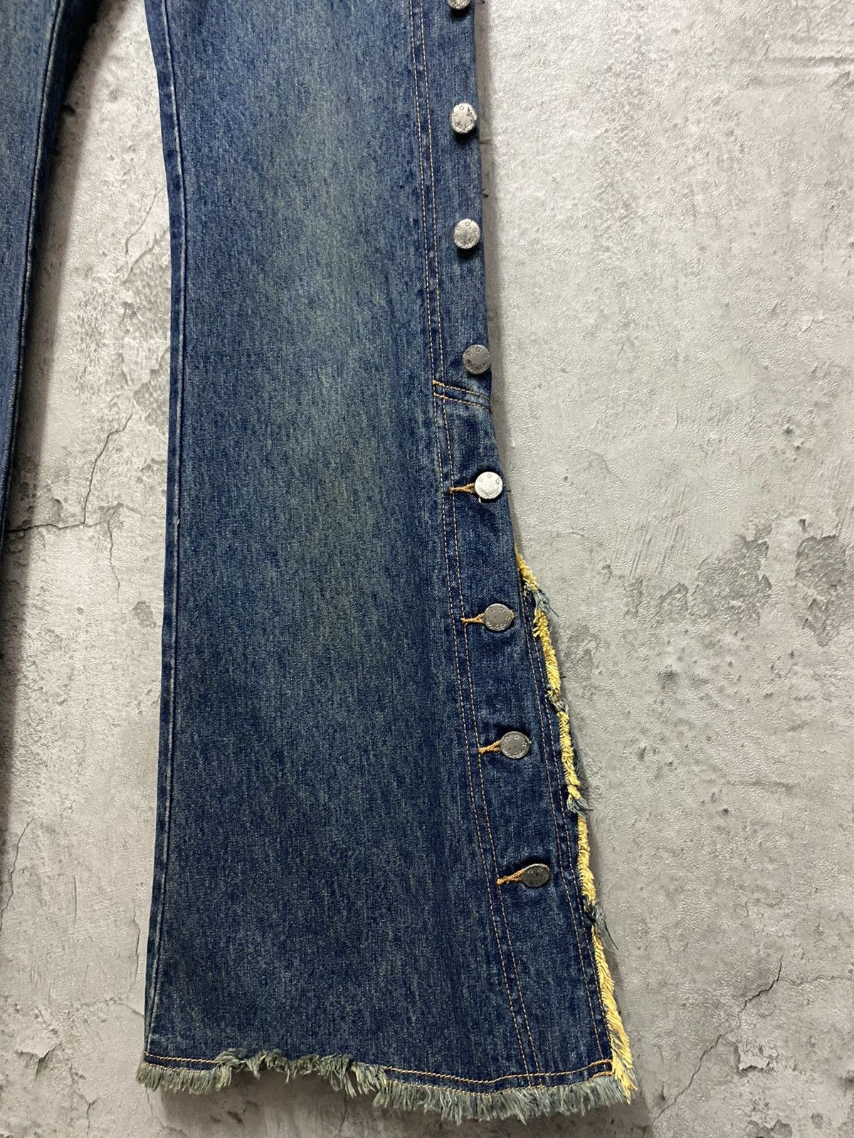 Designer × Japanese Brand × Vintage Jouer Aux Echecs Japan Button Up Flared Denim Vintage Size US 29 - 6 Thumbnail