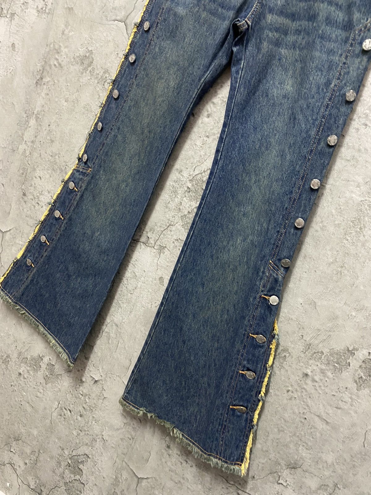 Designer × Japanese Brand × Vintage Jouer Aux Echecs Japan Button Up Flared Denim Vintage Size US 29 - 9 Thumbnail